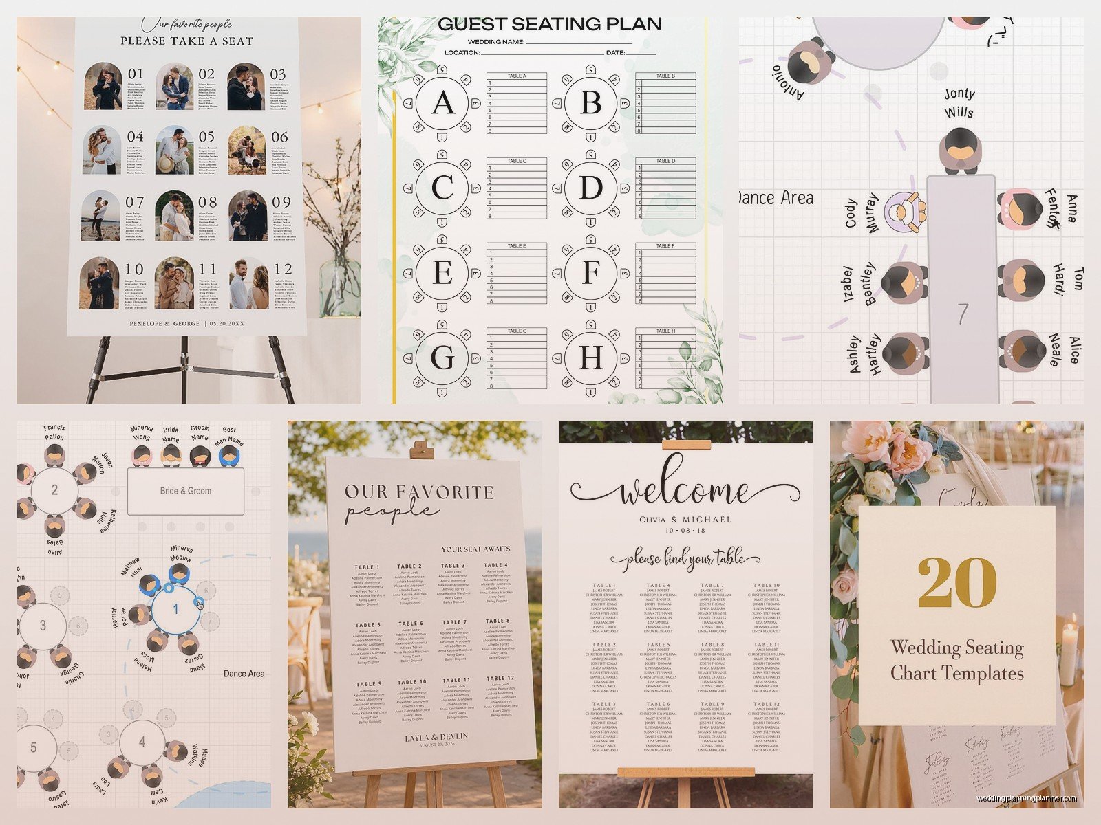 Wedding Seating Plan Template: Table Arrangement Downloads