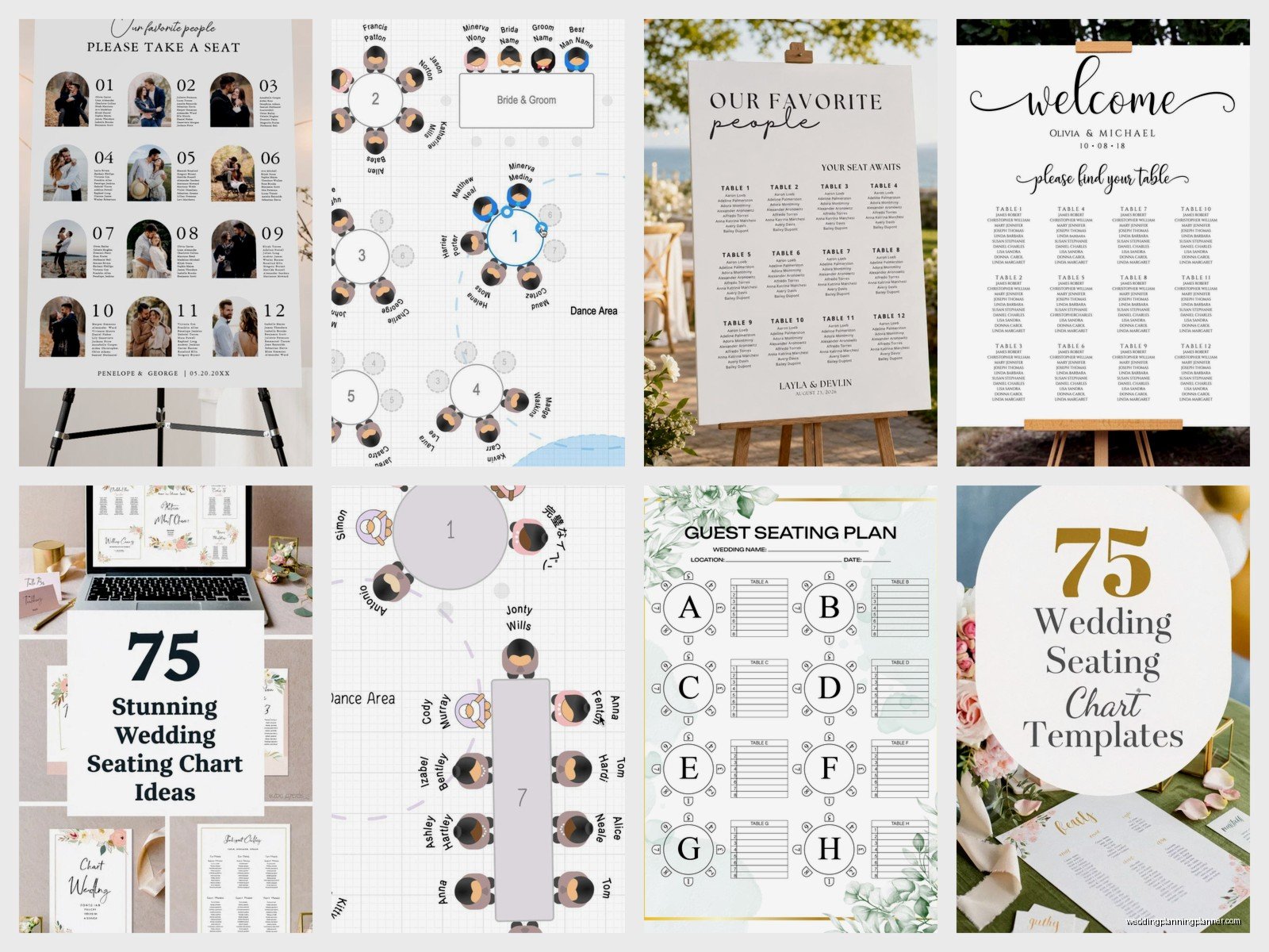 Wedding Seating Plan Template: Table Arrangement Downloads