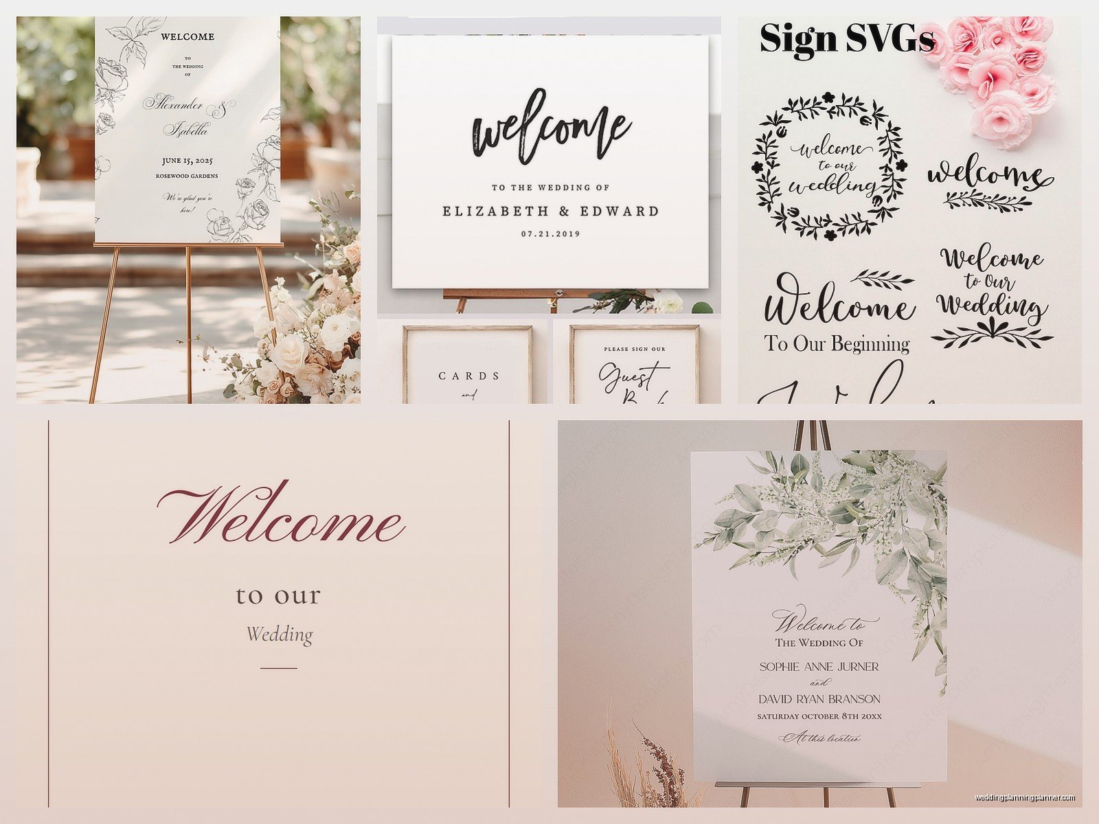 Wedding Sign Templates: Ceremony & Reception Downloads
