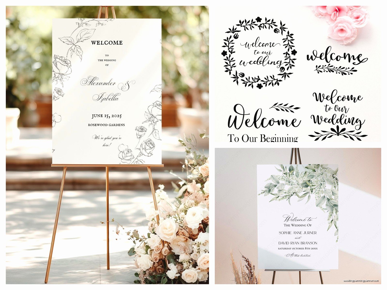 Wedding Sign Templates: Ceremony & Reception Downloads