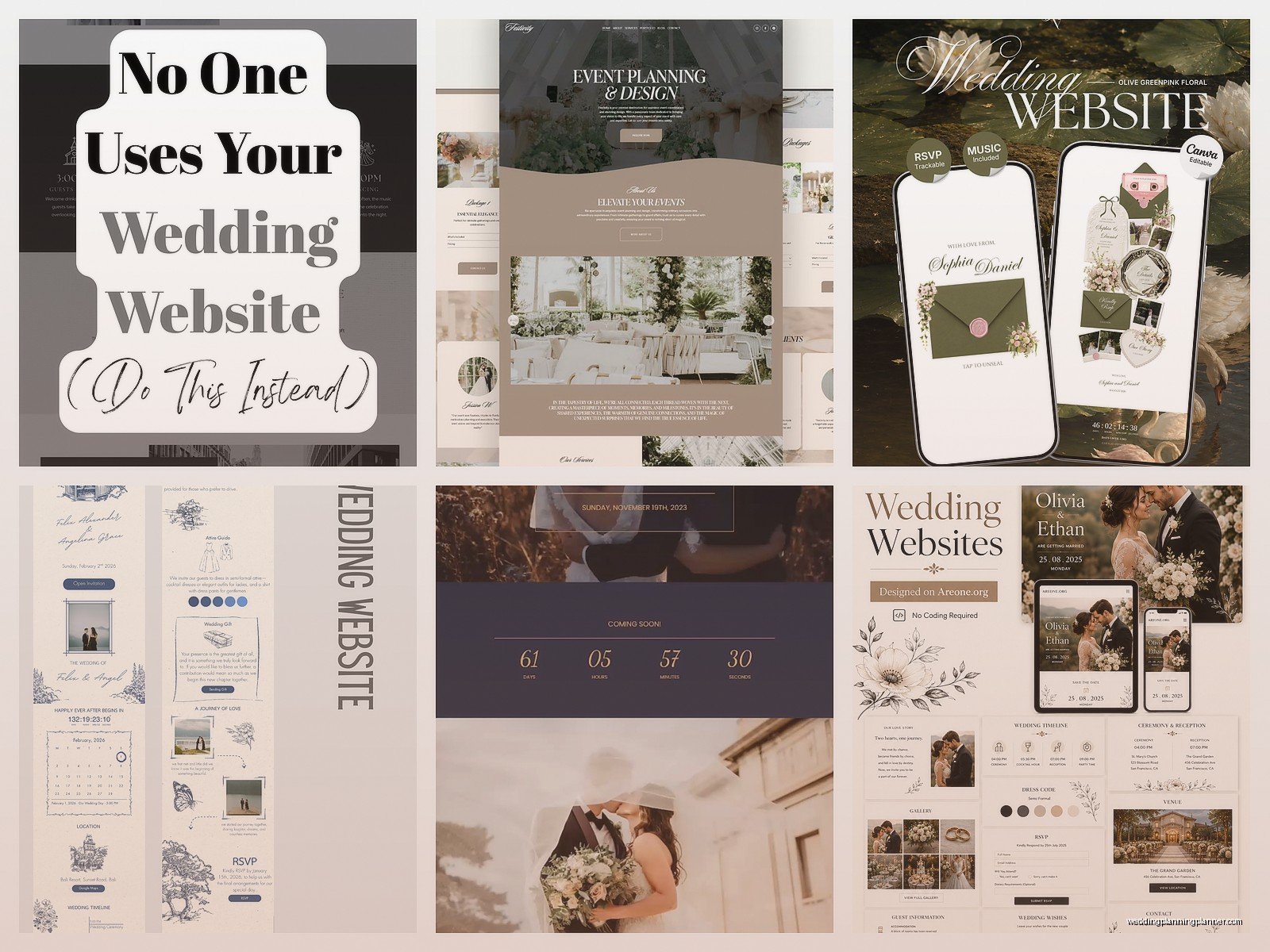Wedding Site Template: Event Website Designs