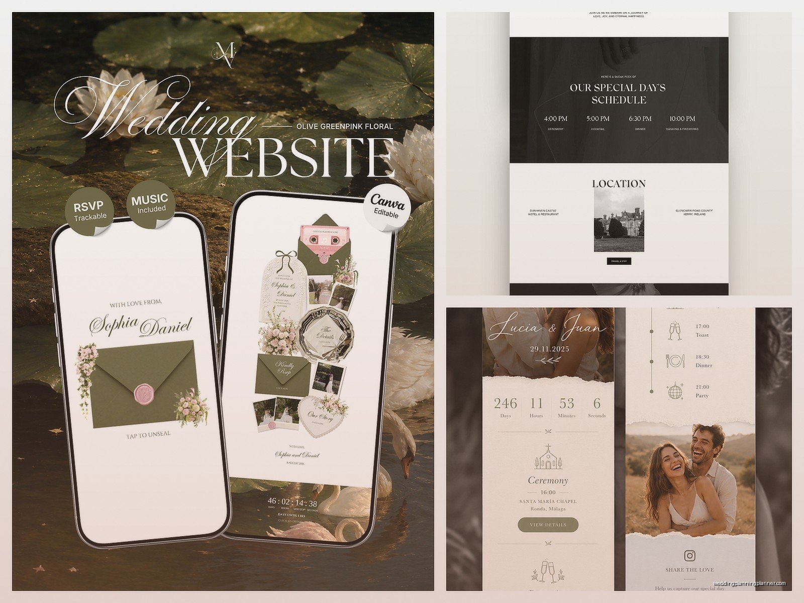 Wedding Site Template: Event Website Designs