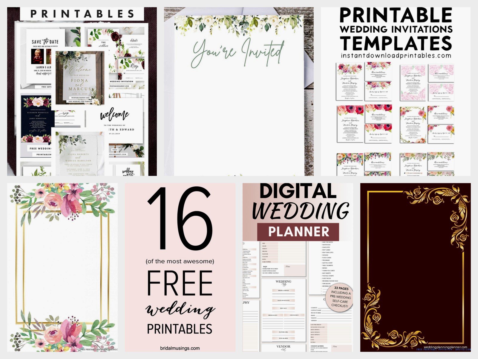 Wedding Templates for Free: Download Printable Designs