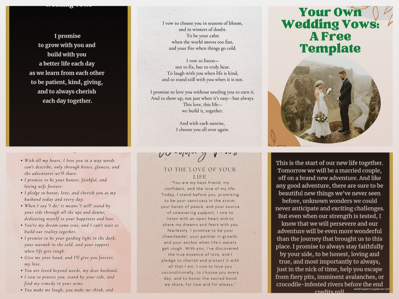 Wedding Vows Template: Personal Promise Writing Guide