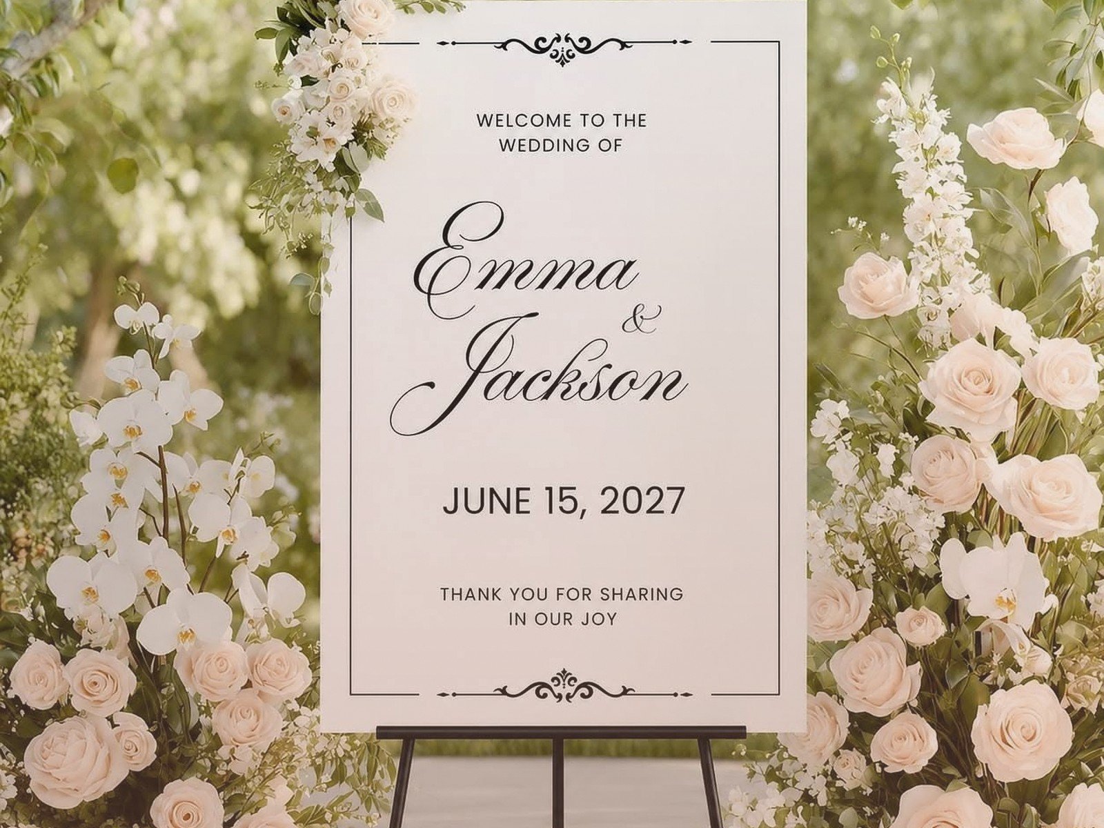 Wedding Welcome Sign Template: Entry Display Downloads