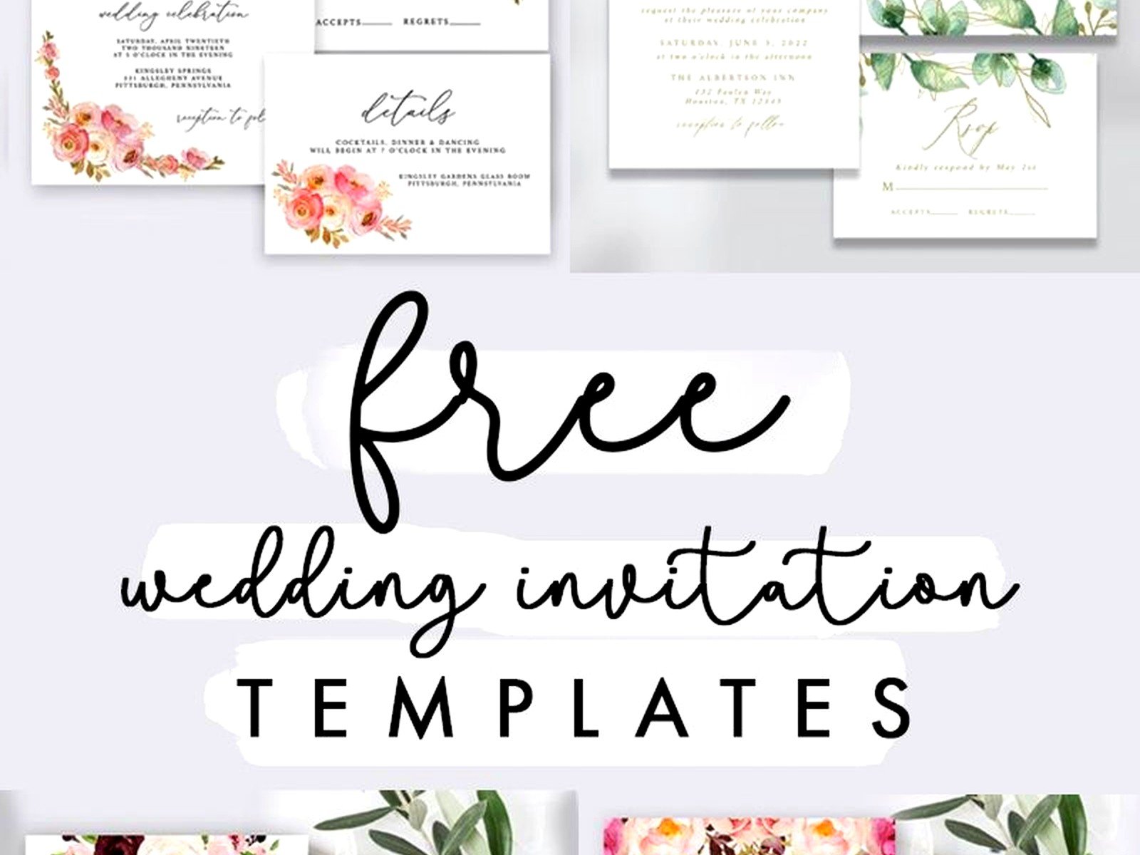 Blank Wedding Invitation Templates Free Download: Free Download Files
