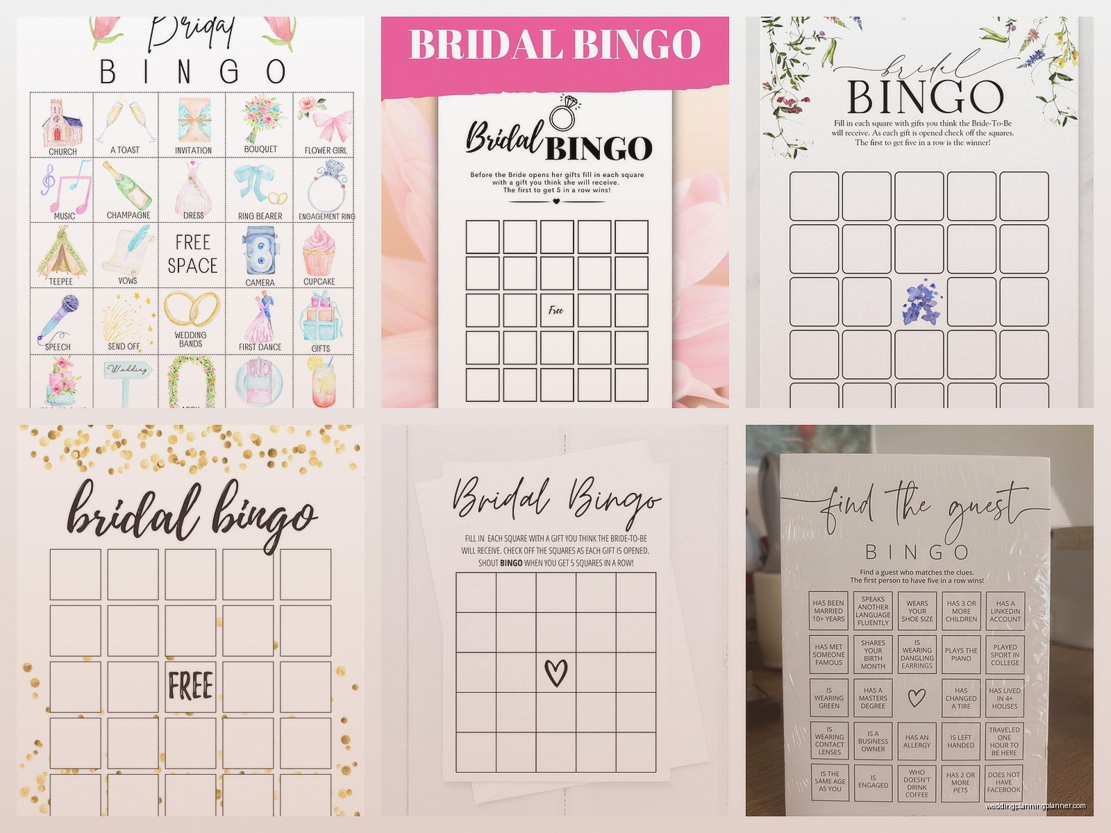 Bridal Bingo Template: Free Download Files