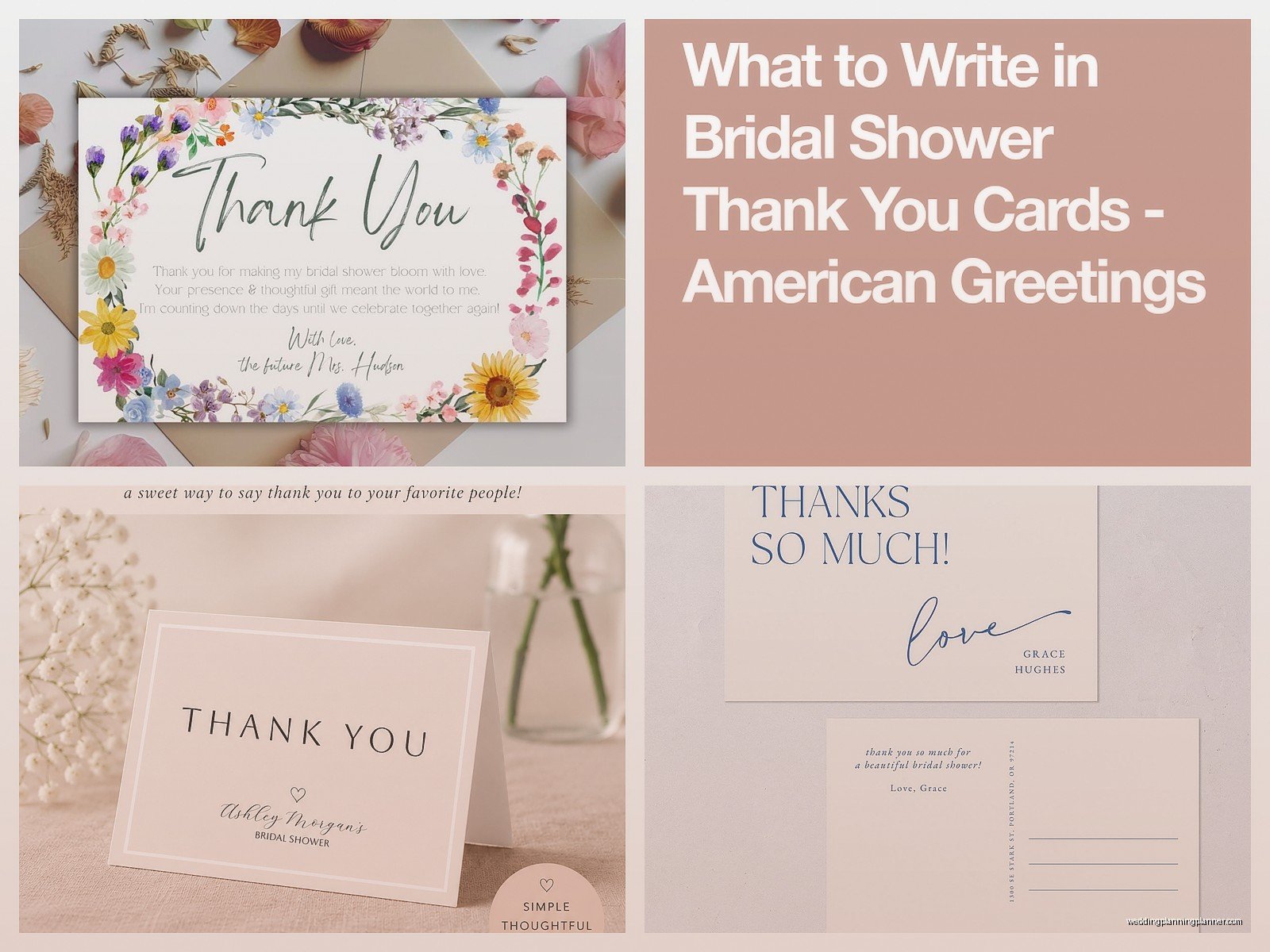 Bridal Shower Thank You Card Template: Free Download Files