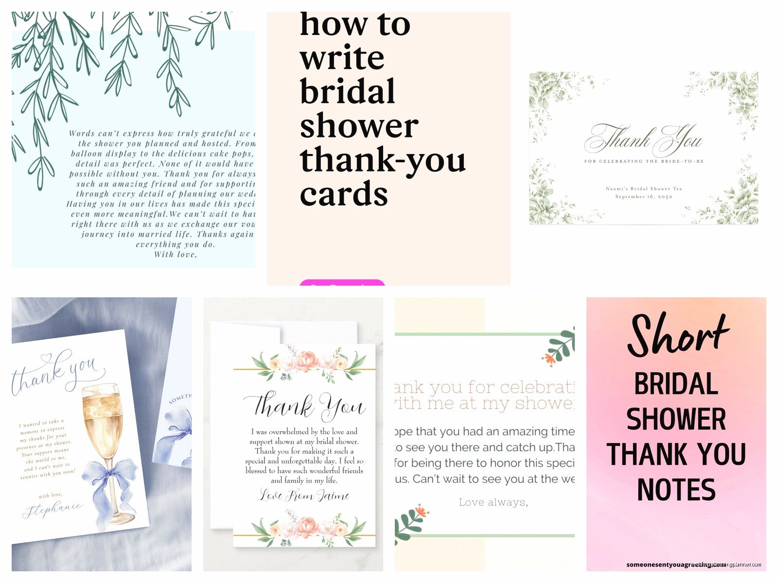 Bridal Shower Thank You Note Template: Free Download Files