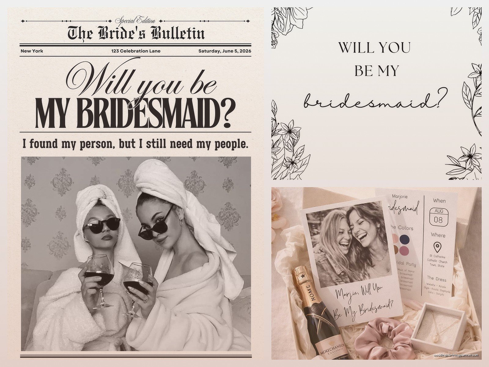 Bridesmaid Template: Free Download Files