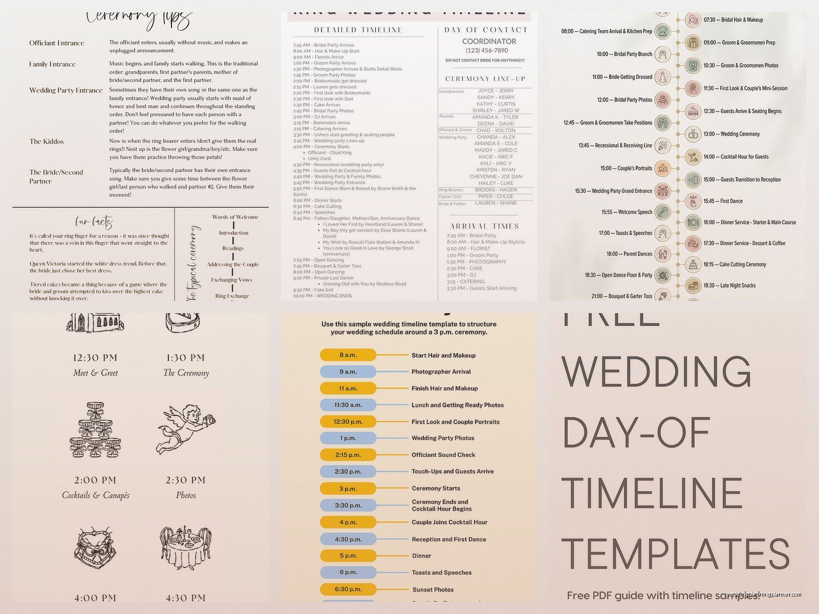 Ceremony Timeline Template: Free Download Files