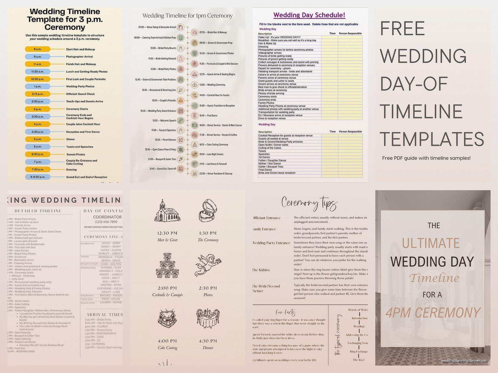 Ceremony Timeline Template: Free Download Files