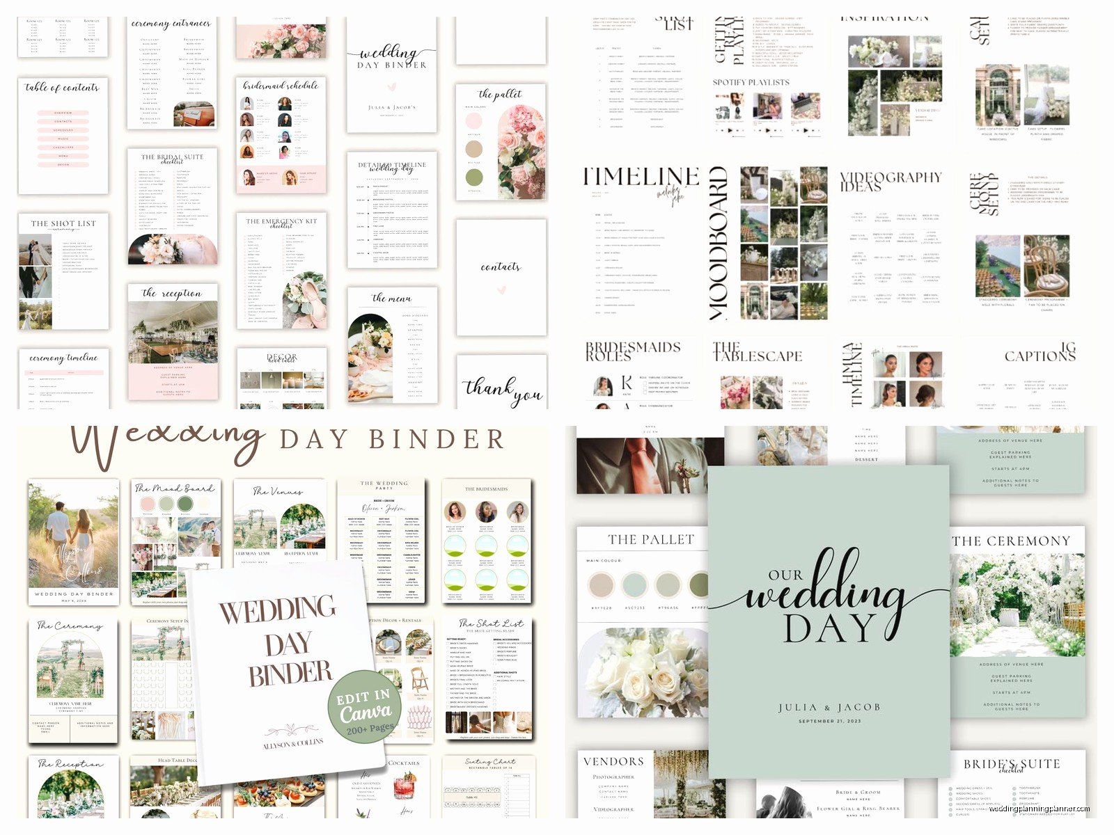 Day Of Wedding Binder Template: Free Download Files
