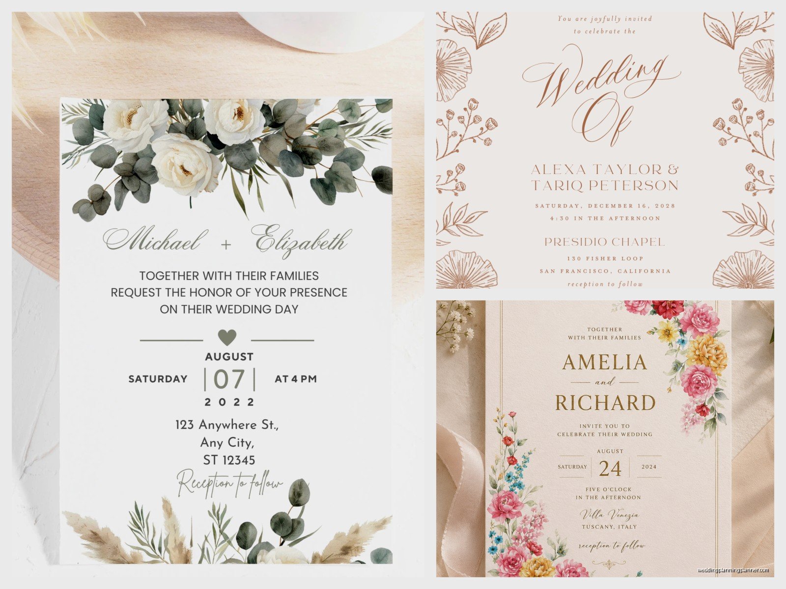 Floral Wedding Invitation Template: Free Download Files