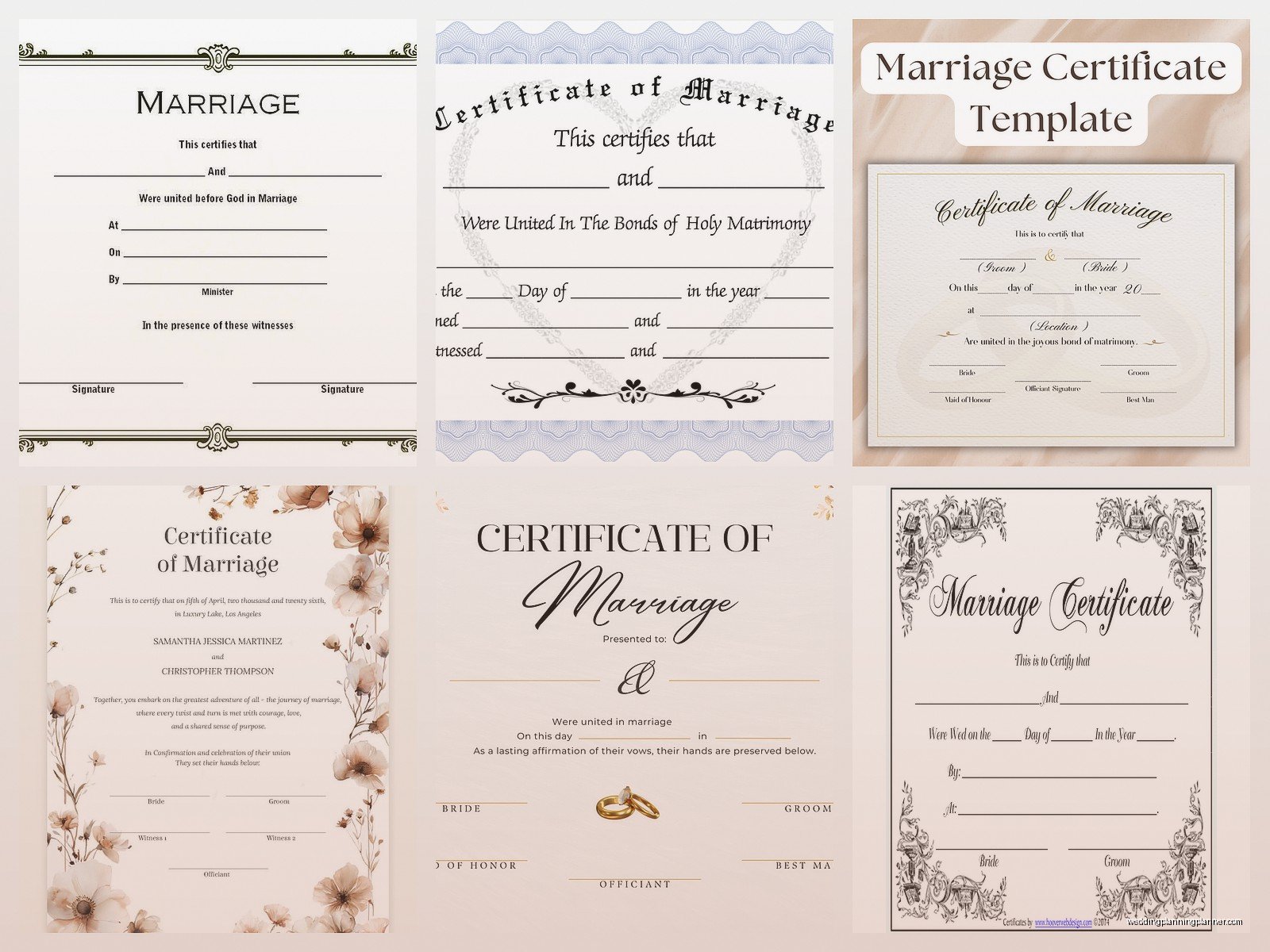 Free Marriage Certificate Template: Free Download Files