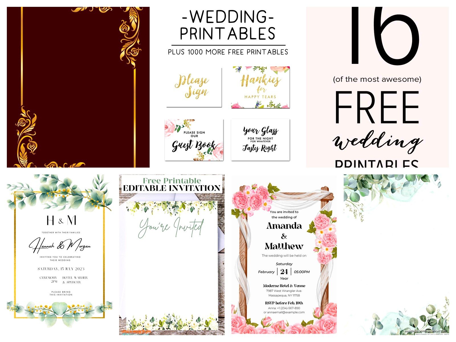Free Printable Wedding Cards Templates: Free Download Files