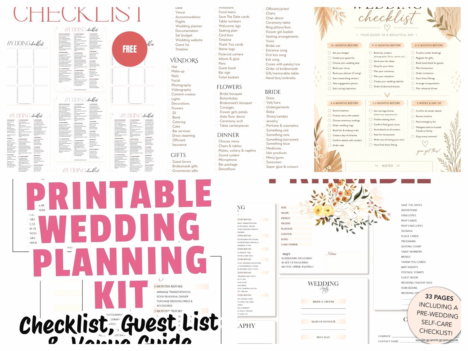 Free Printable Wedding Planning Checklist: Complete Guide