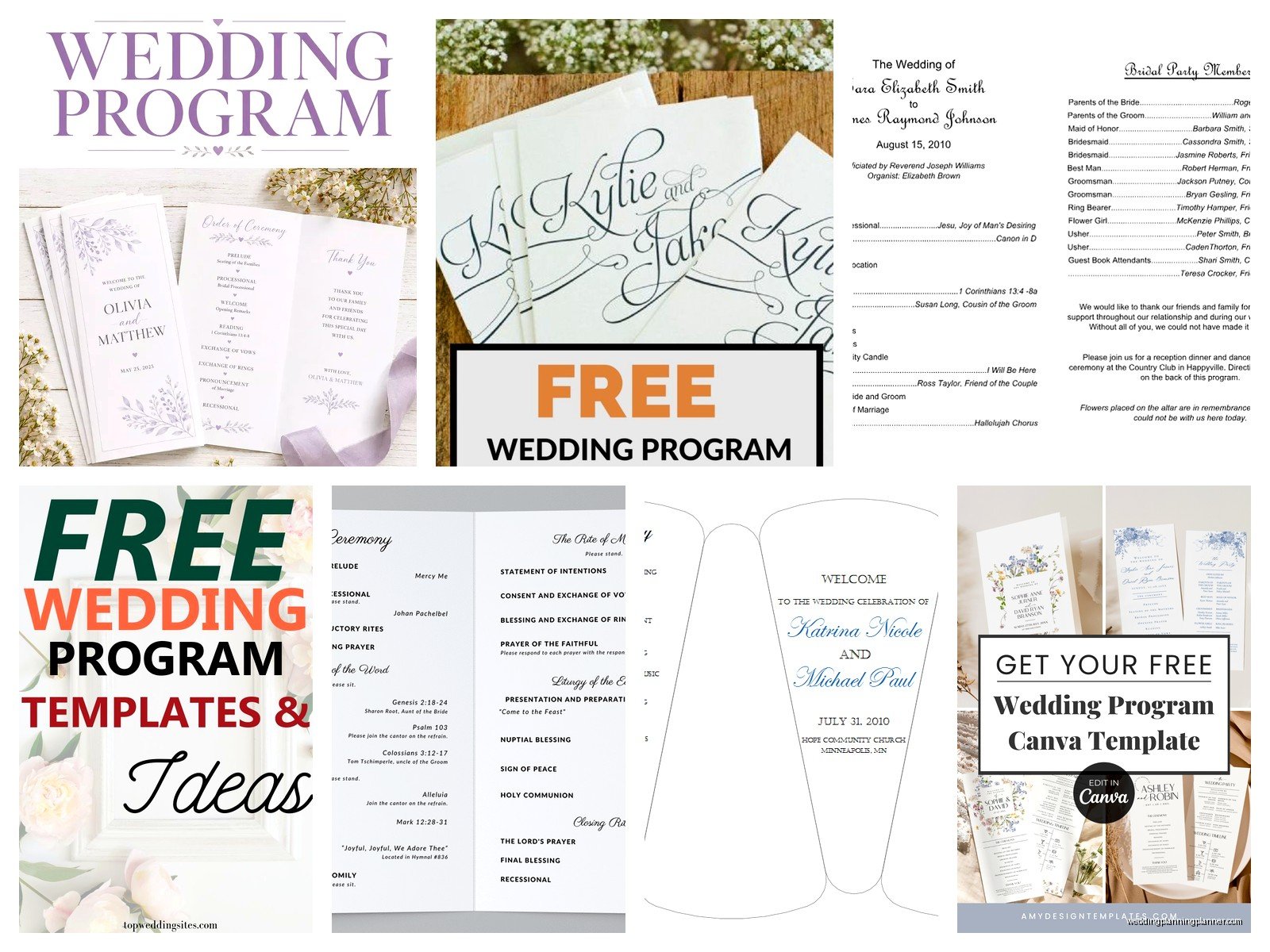 Free Wedding Program Template: Free Download Files