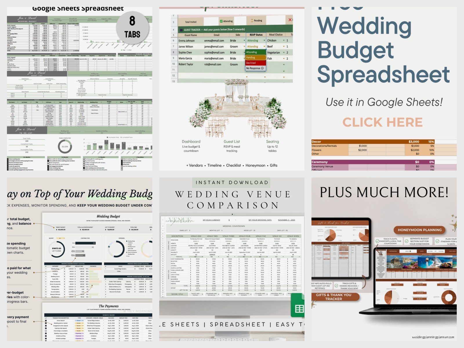 Google Sheets Wedding Planning Template: Free Download Files