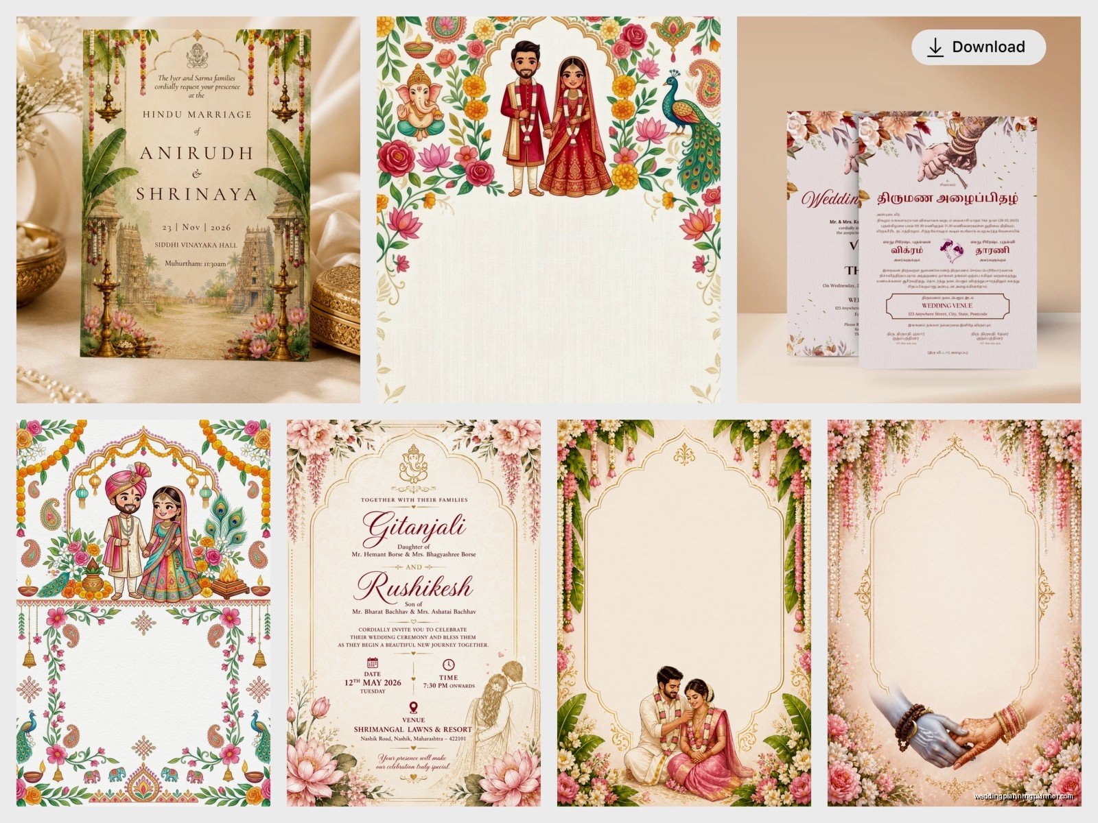 Hindu Wedding Invitation Templates: Free Download Files