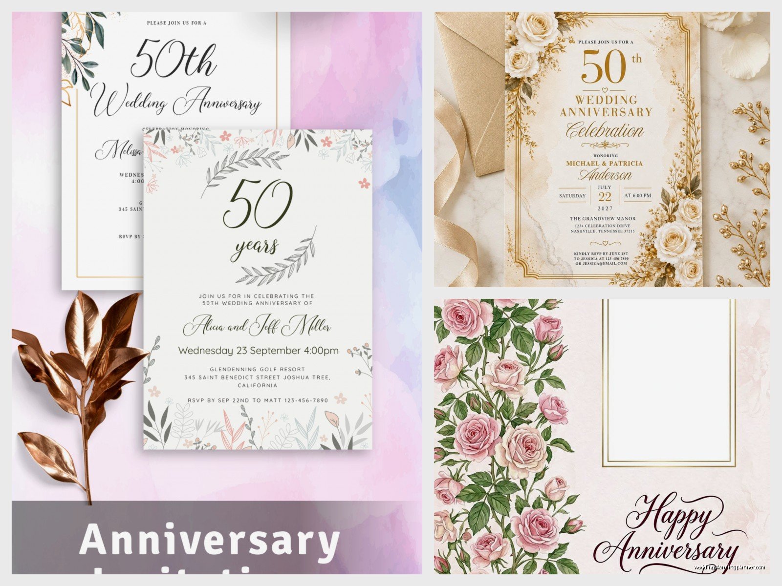 Wedding Anniversary Invitation Templates: Free Download Files
