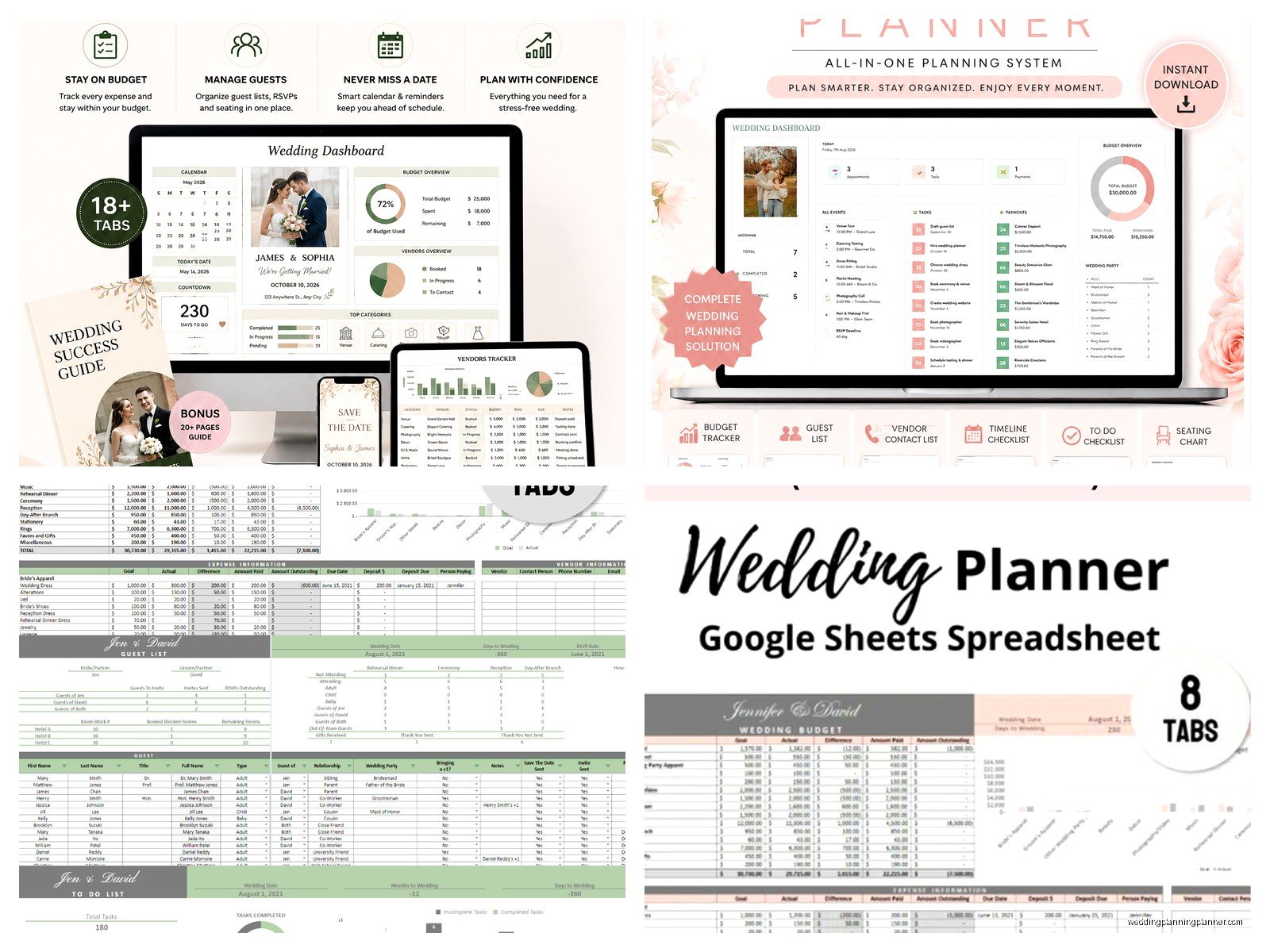Wedding Planner Google Sheets Template: Free Download Files