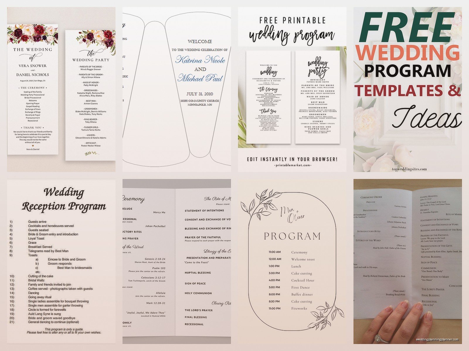 Wedding Program Template: Free Download Files