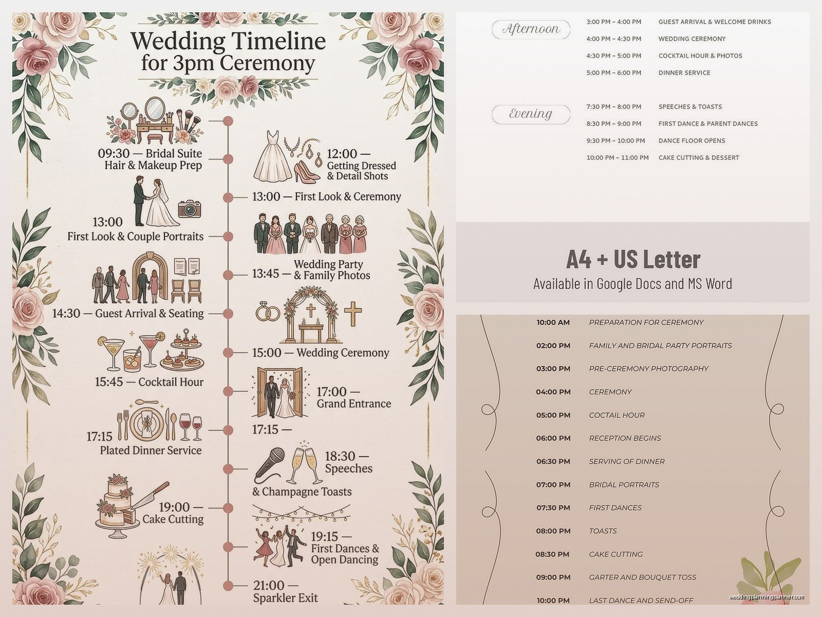 Wedding Schedule Template Free: Free Download Files