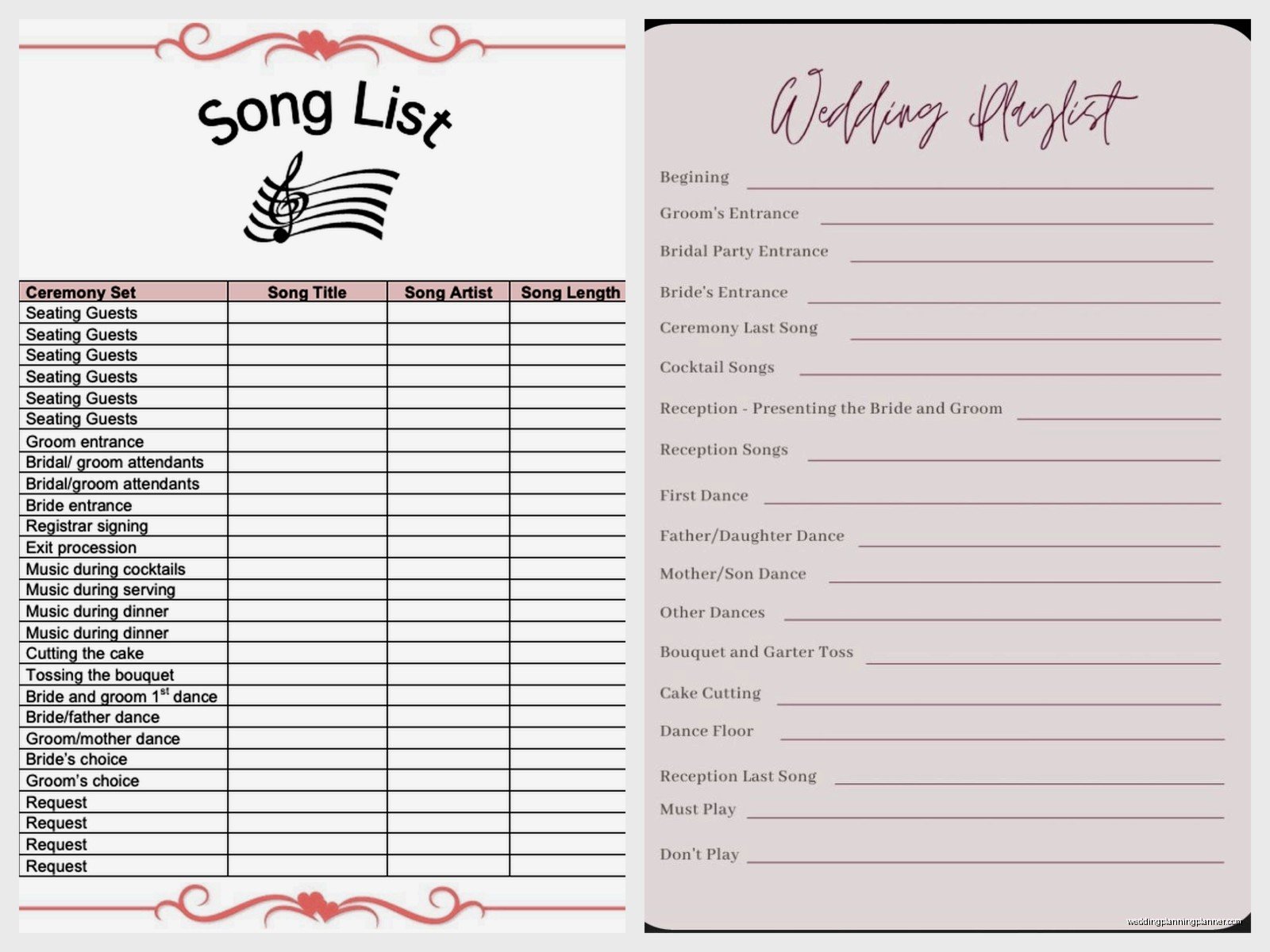 Wedding Song List Template: Free Download Files