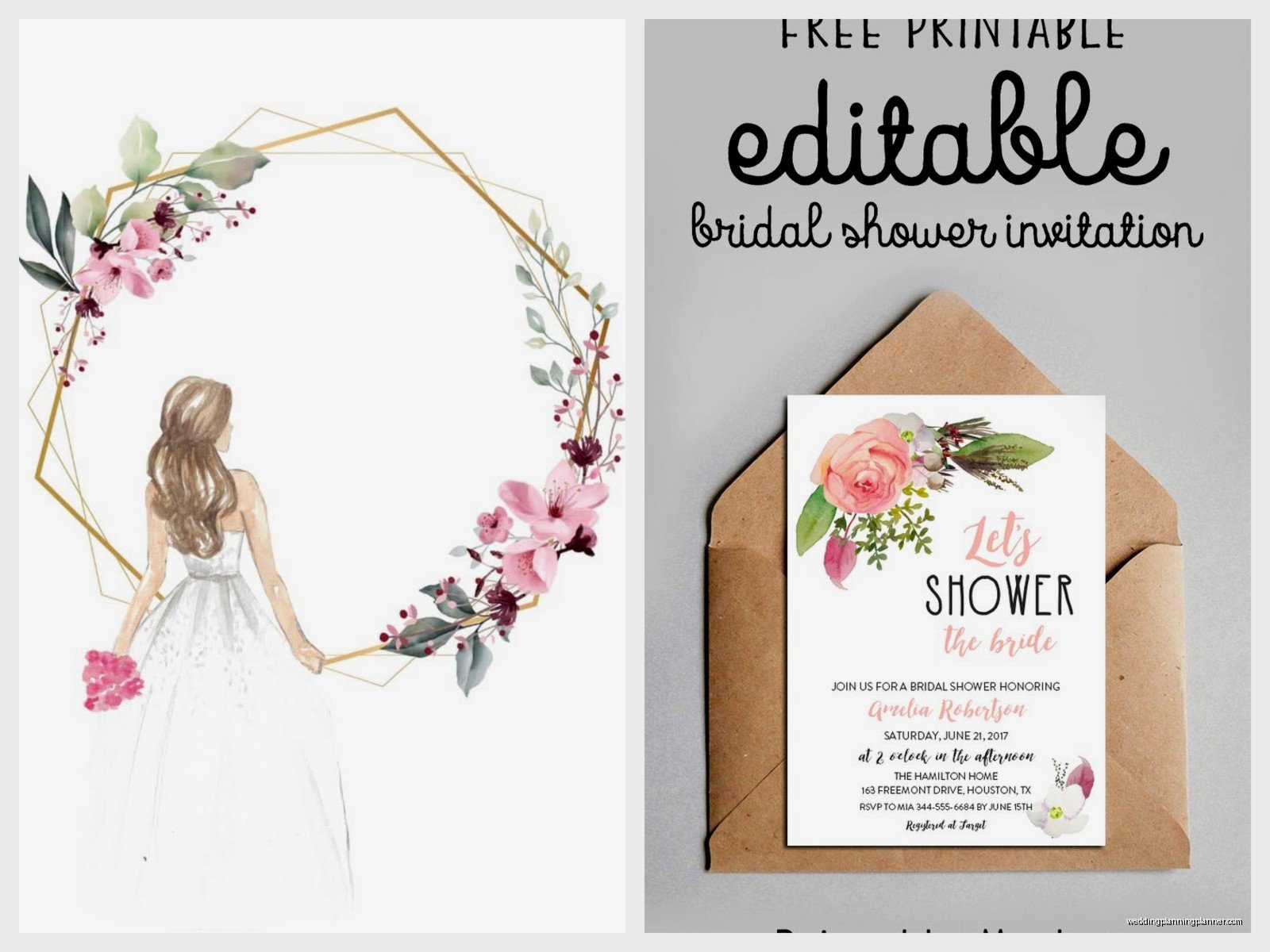 Bridal Shower Cards Templates: Free Download Files