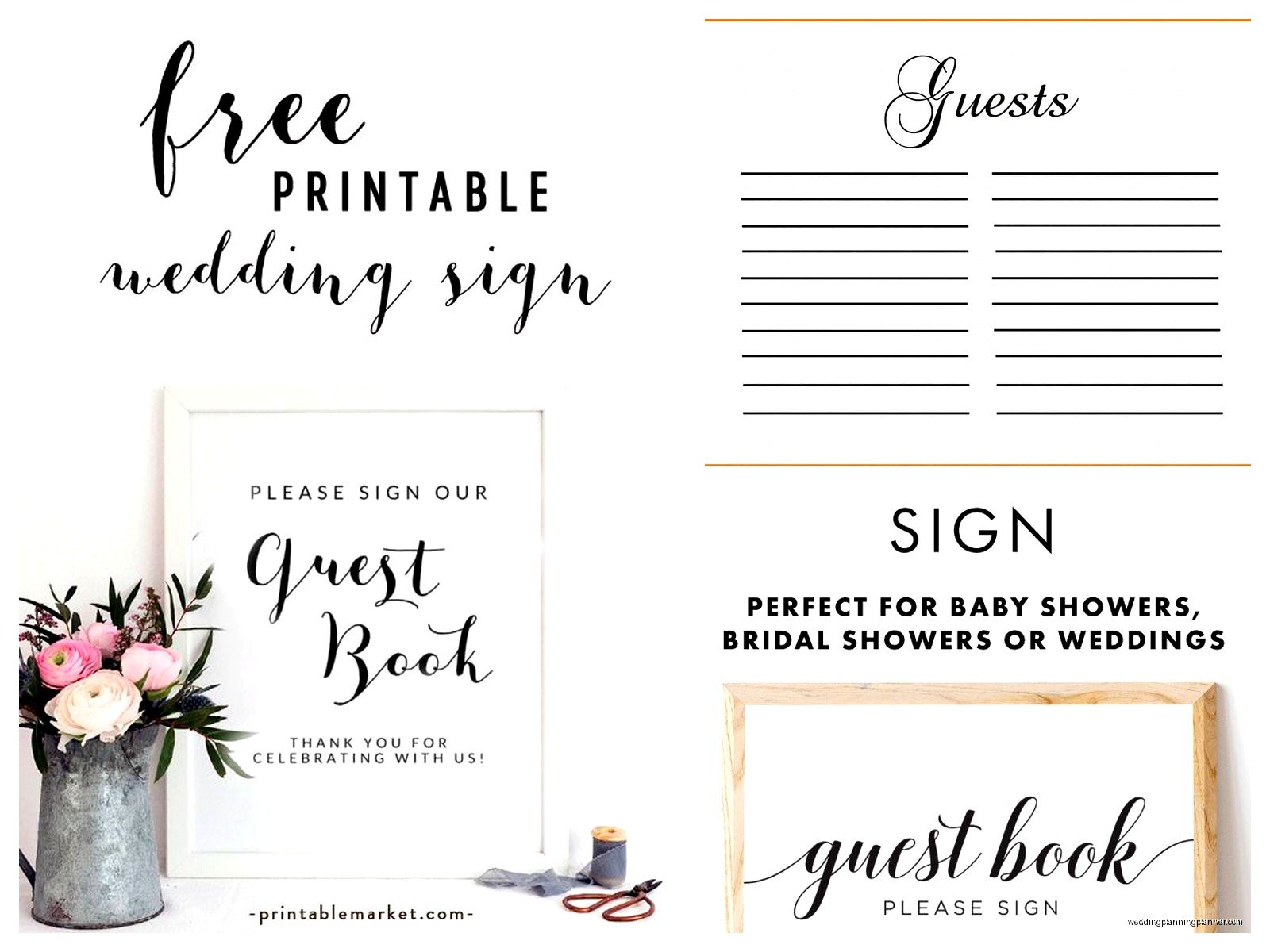 Free Printable Guest Book Sign Template: Free Download Files