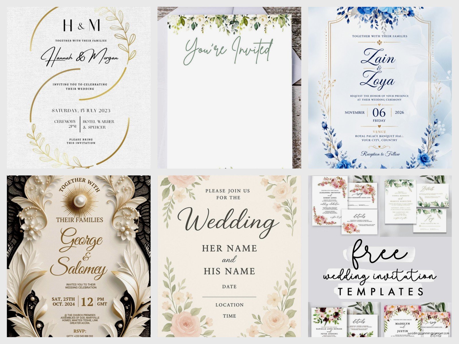 Free Wedding Invitation Templates To Print: Free Download Files
