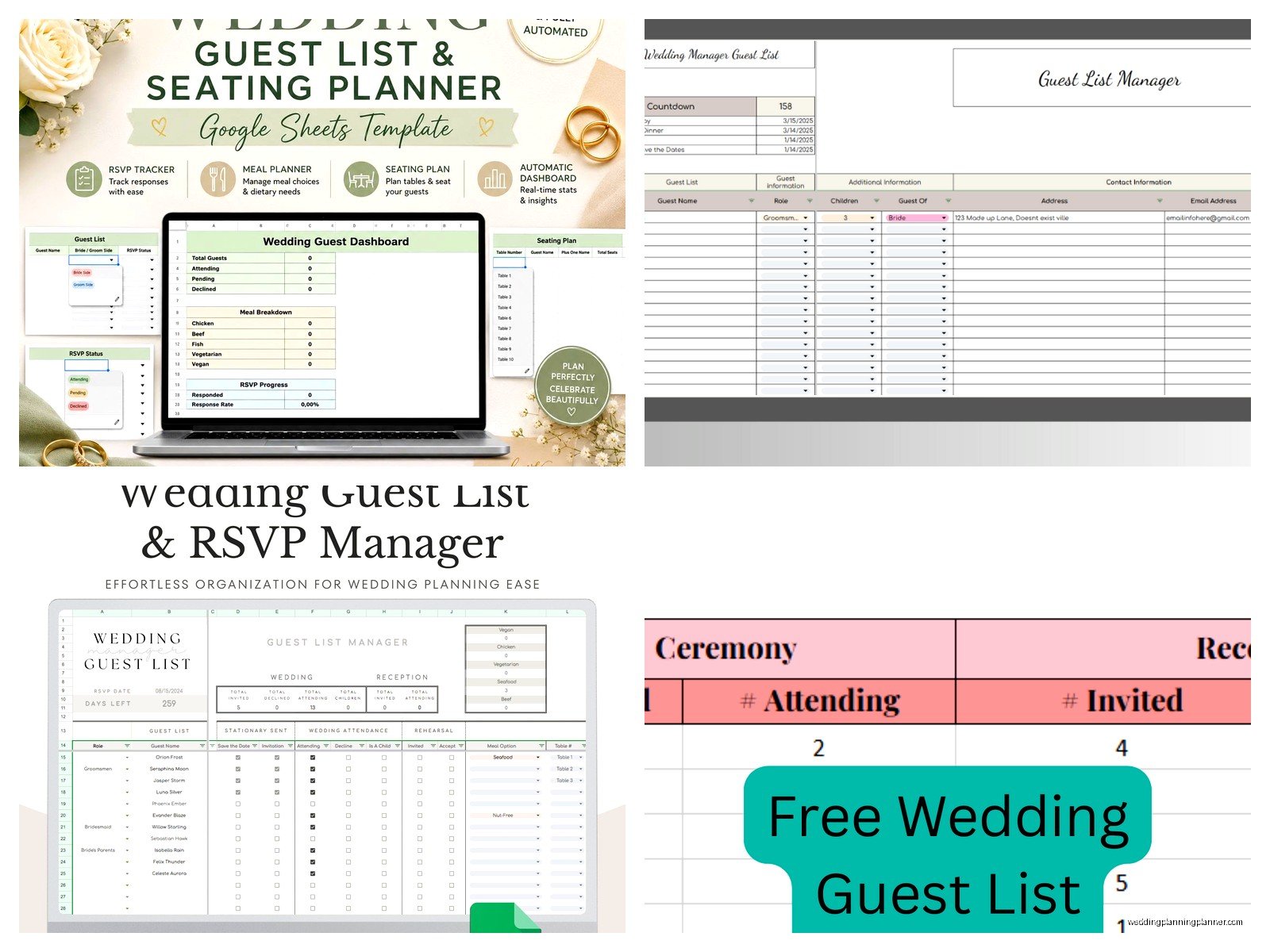 Google Sheets Guest List Template: Free Download Files