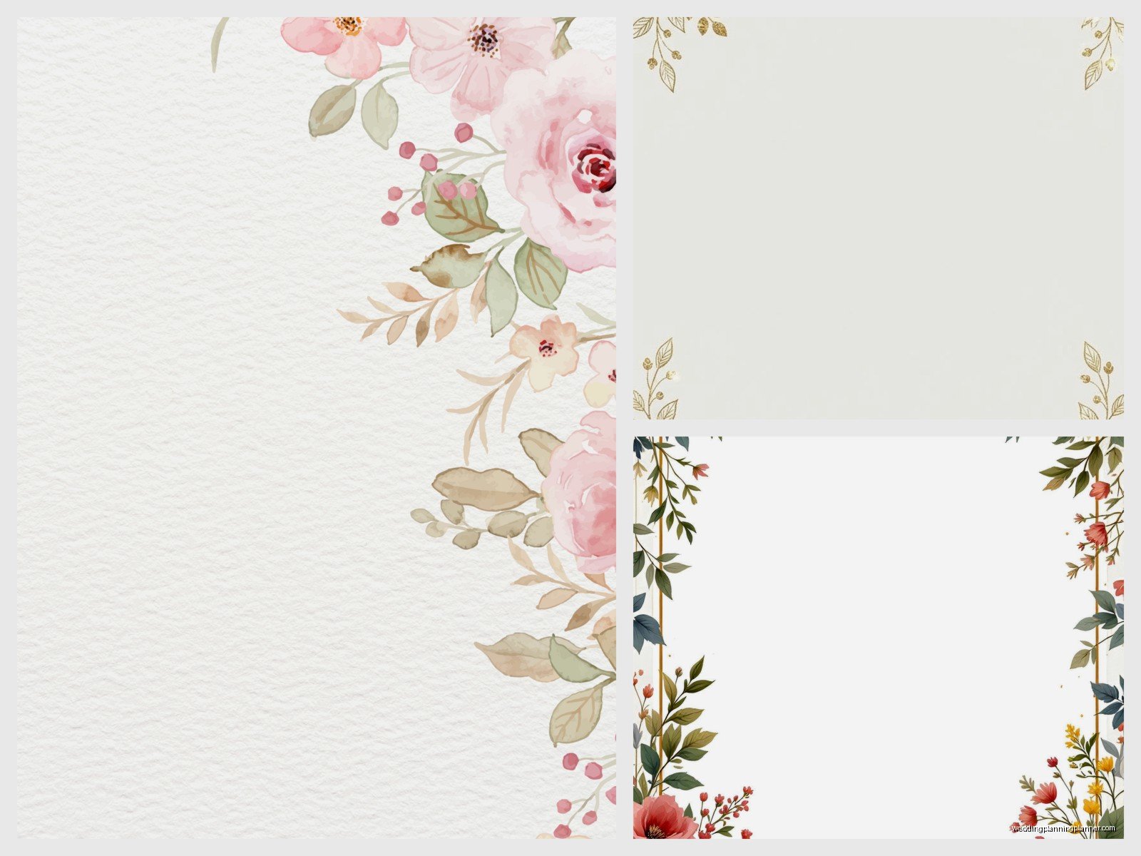 High Resolution Blank Floral Invitation Template: Free Download Files