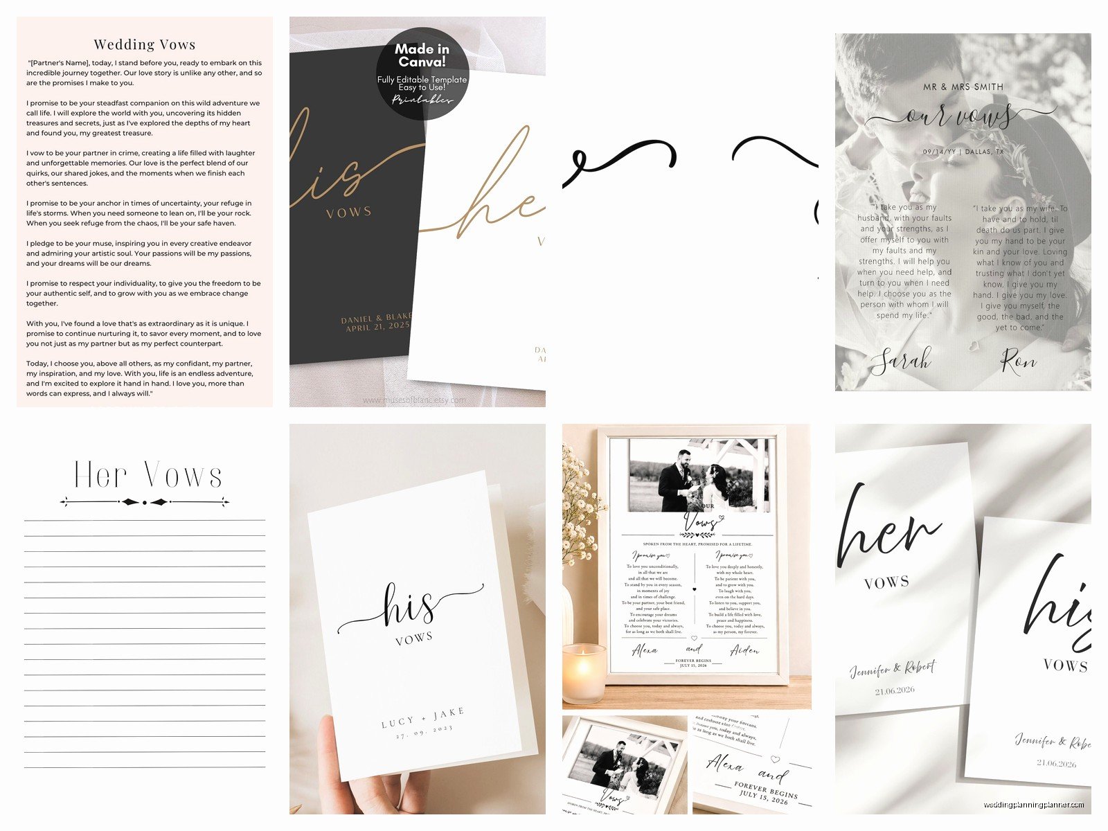 His And Her Vows Template: Free Download Files