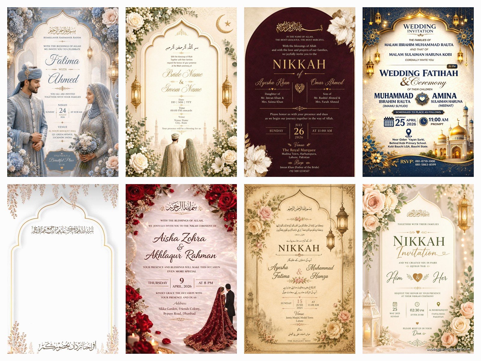 Islamic Wedding Card Template: Free Download Files