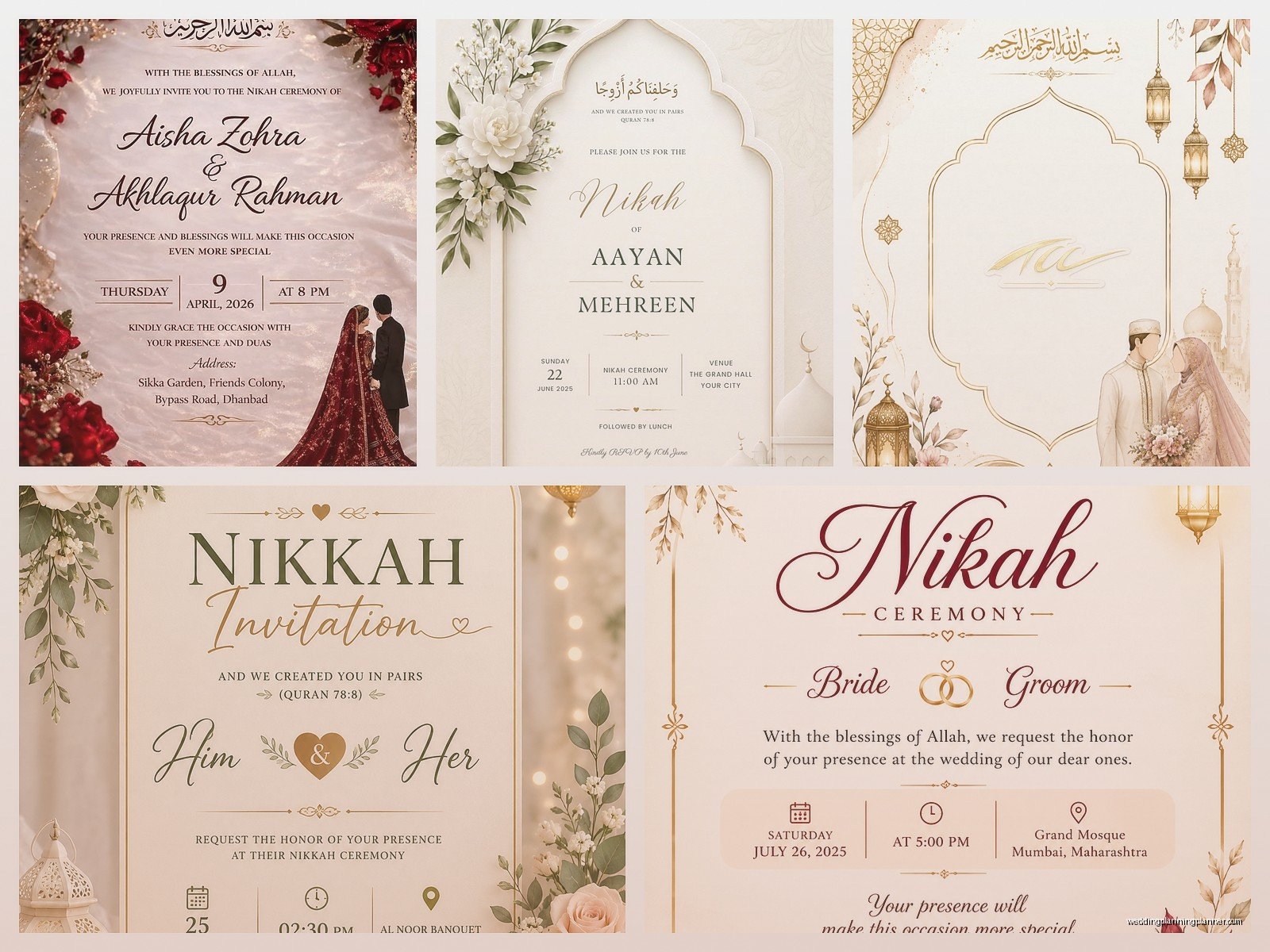 Nikah Invitation Card Template: Free Download Files