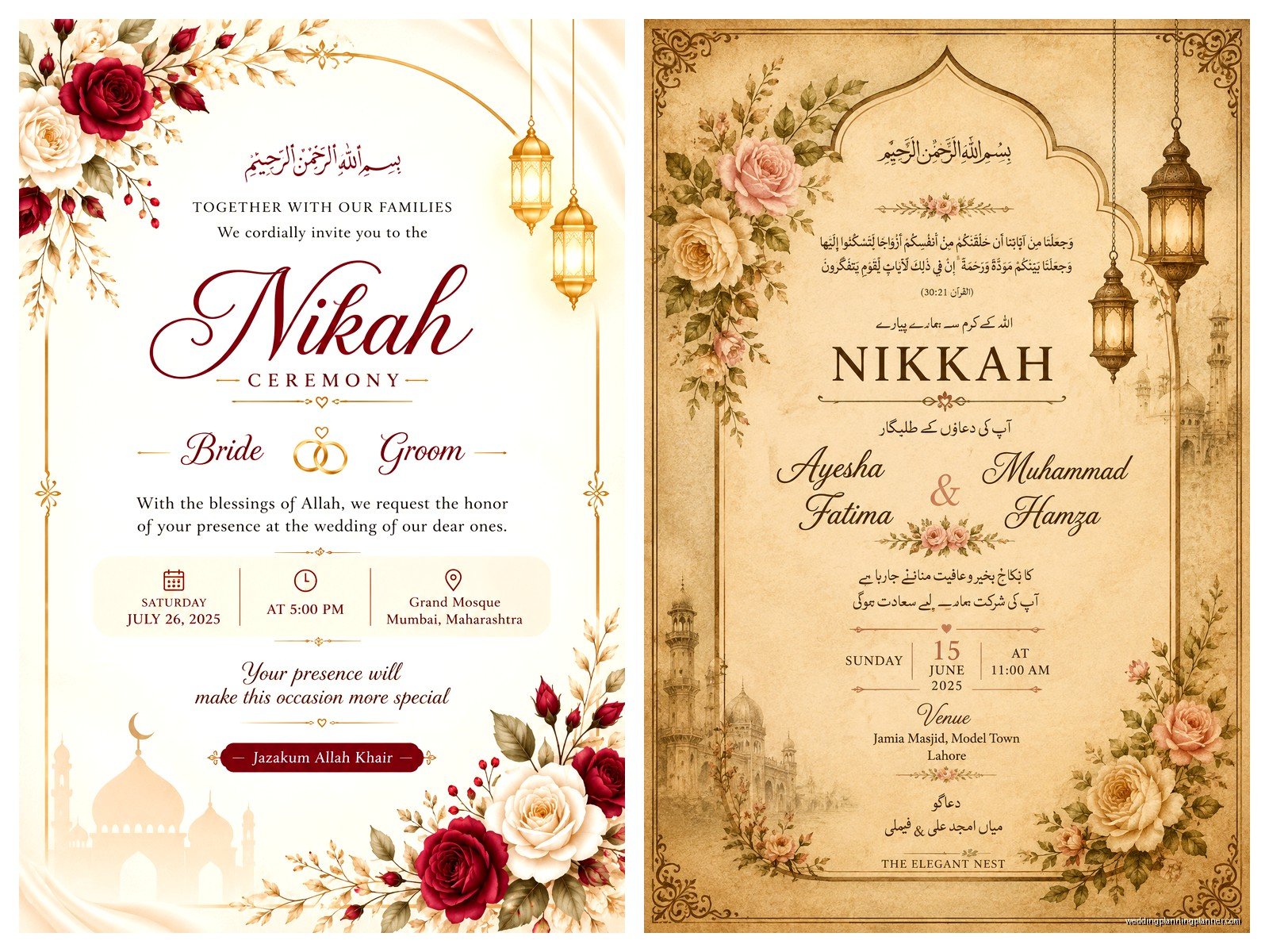 Nikah Invitation Template: Free Download Files
