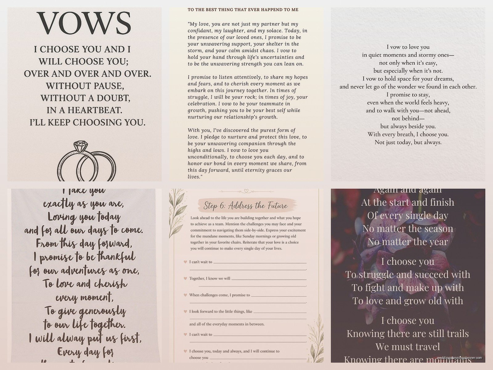 Printable Wedding Vows: Writing Guide & Examples