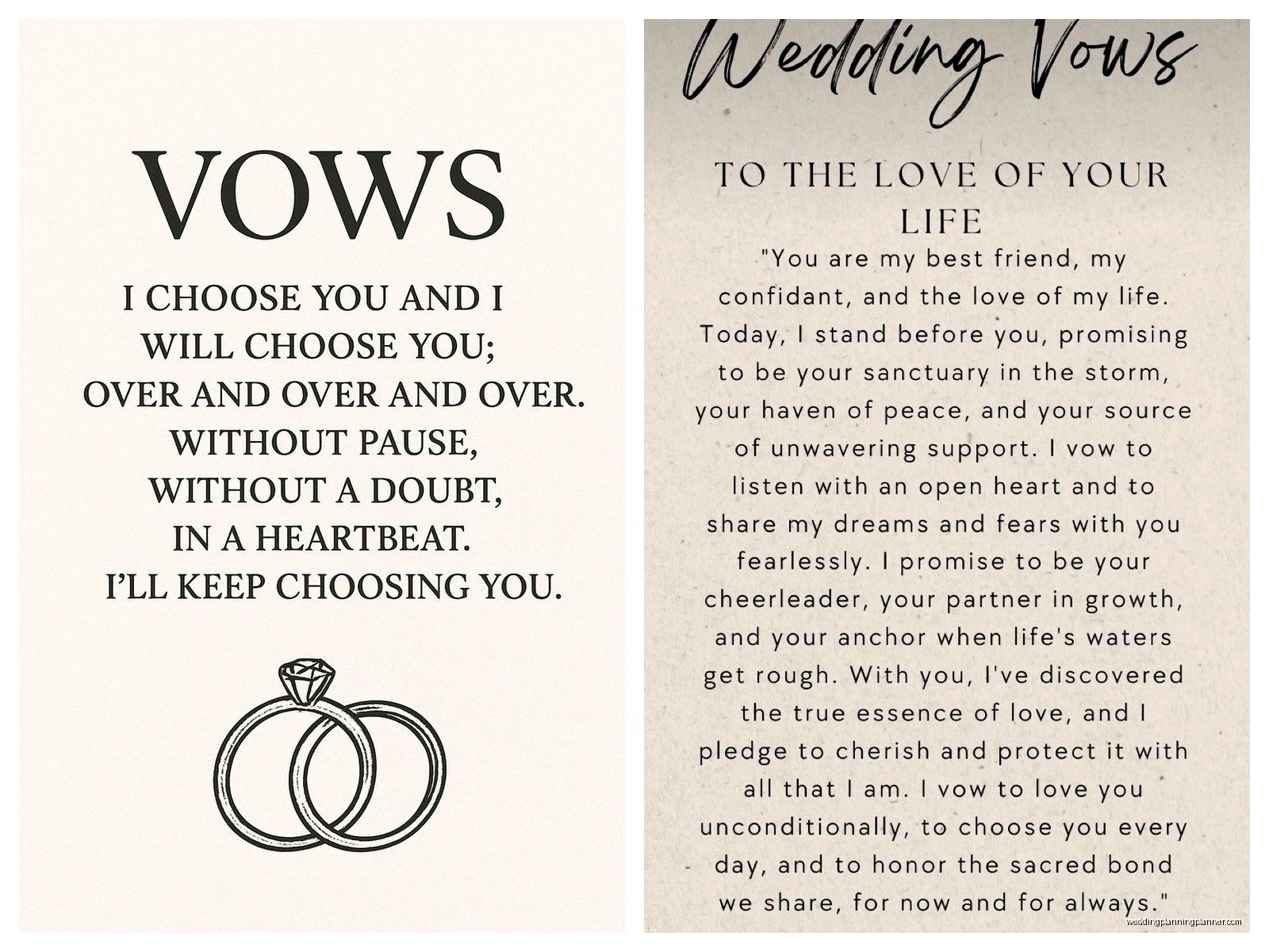 Printable Wedding Vows: Writing Guide & Examples
