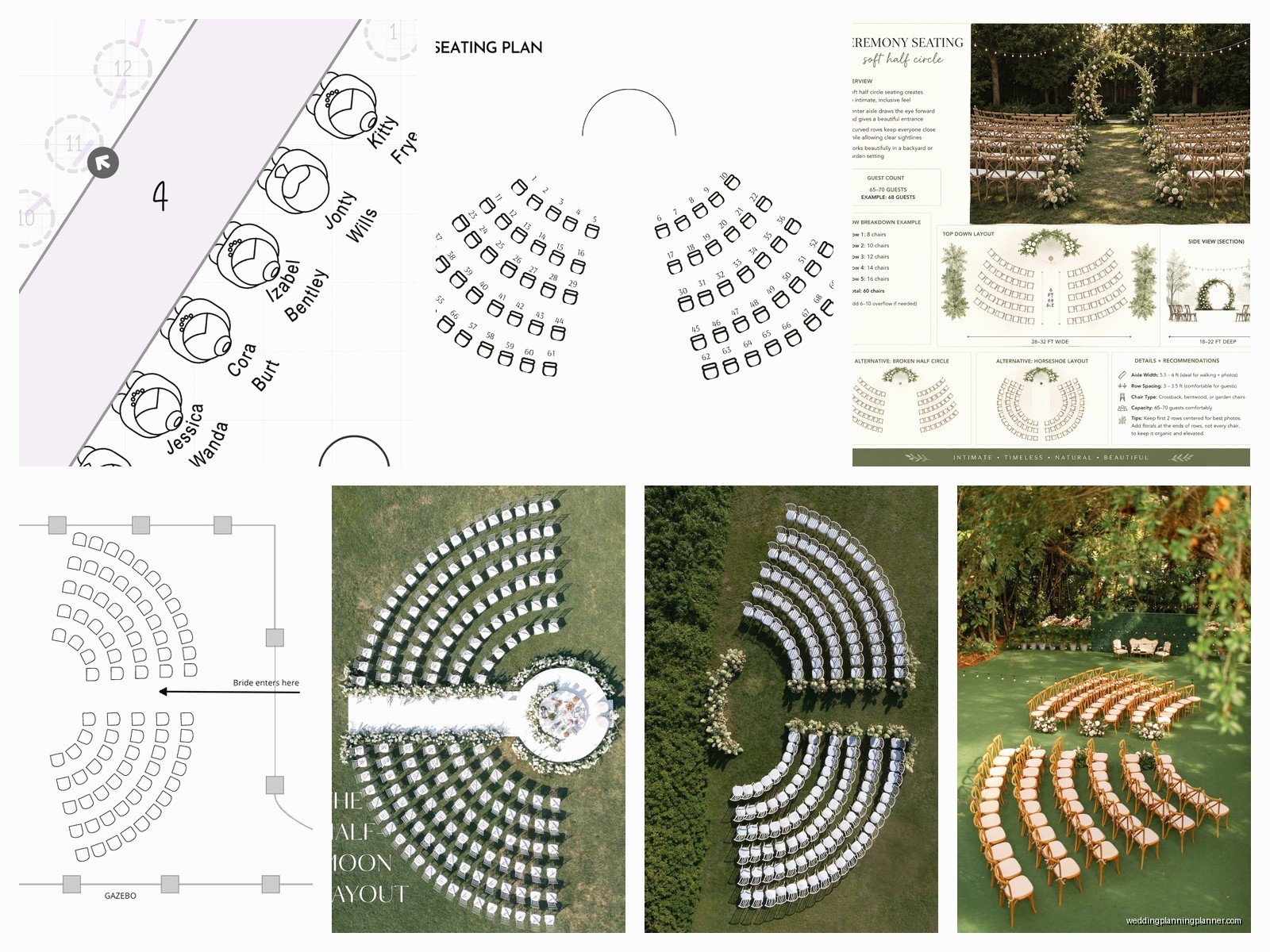 Wedding Ceremony Chair Layout Template: Free Download Files