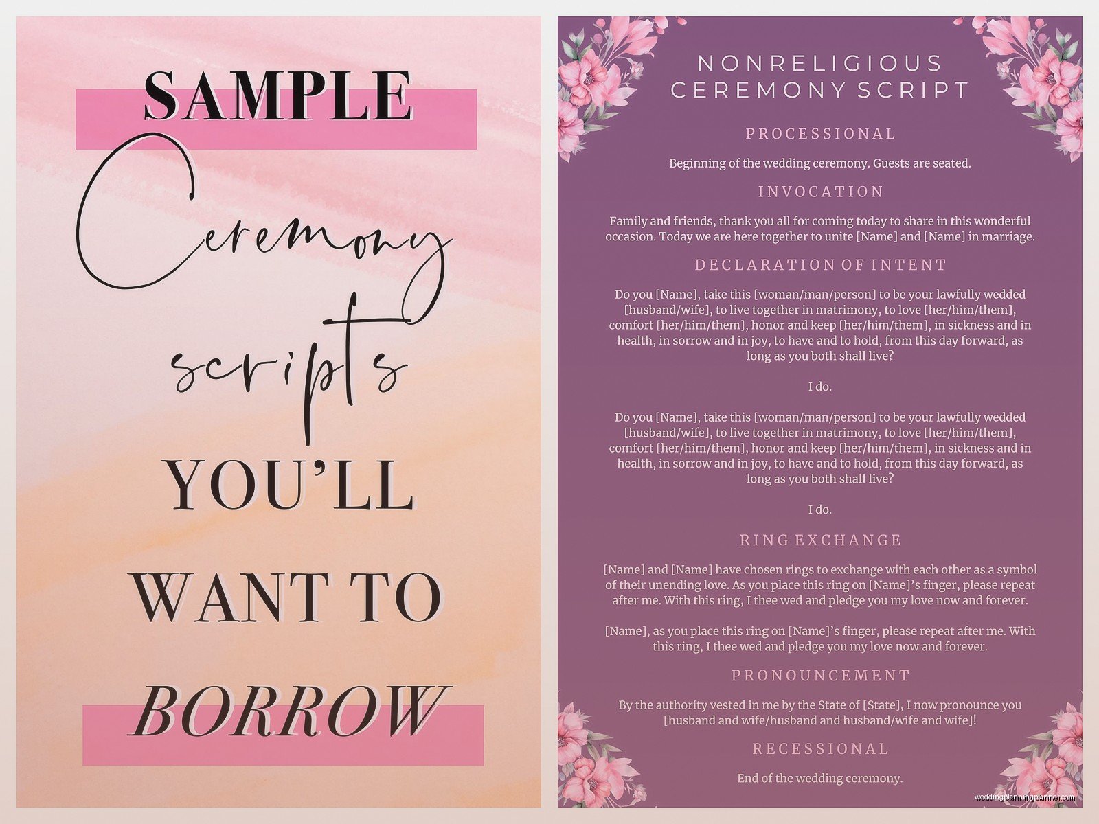 Wedding Ceremony Script Template: Free Download Files
