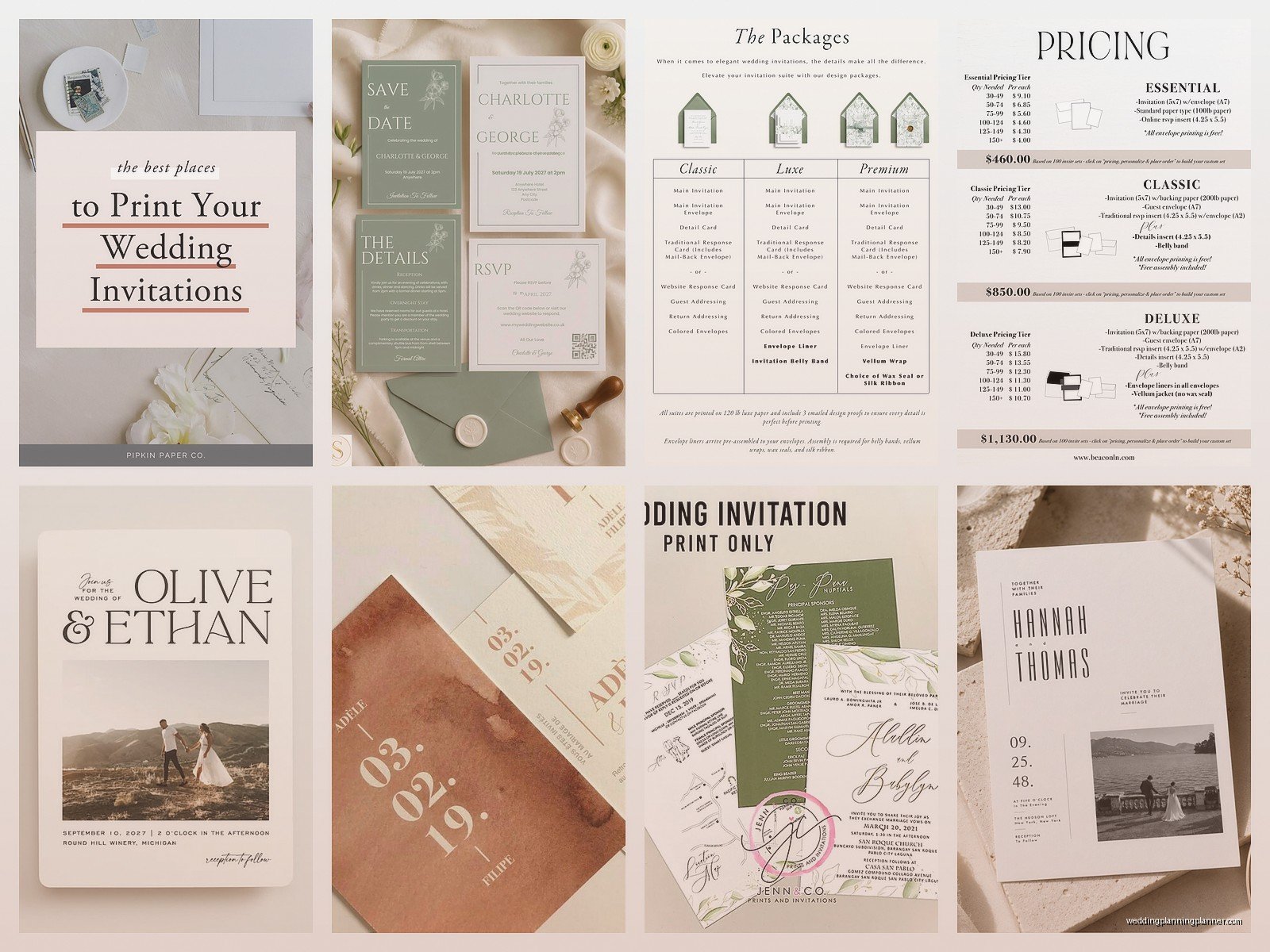 Wedding Invitation Printing Services: Professional Printers