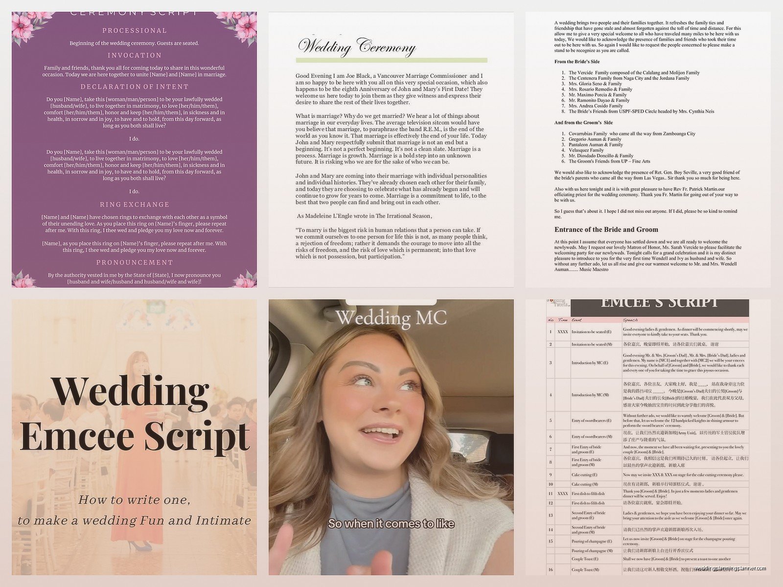 Wedding Mc Script Template: Free Download Files