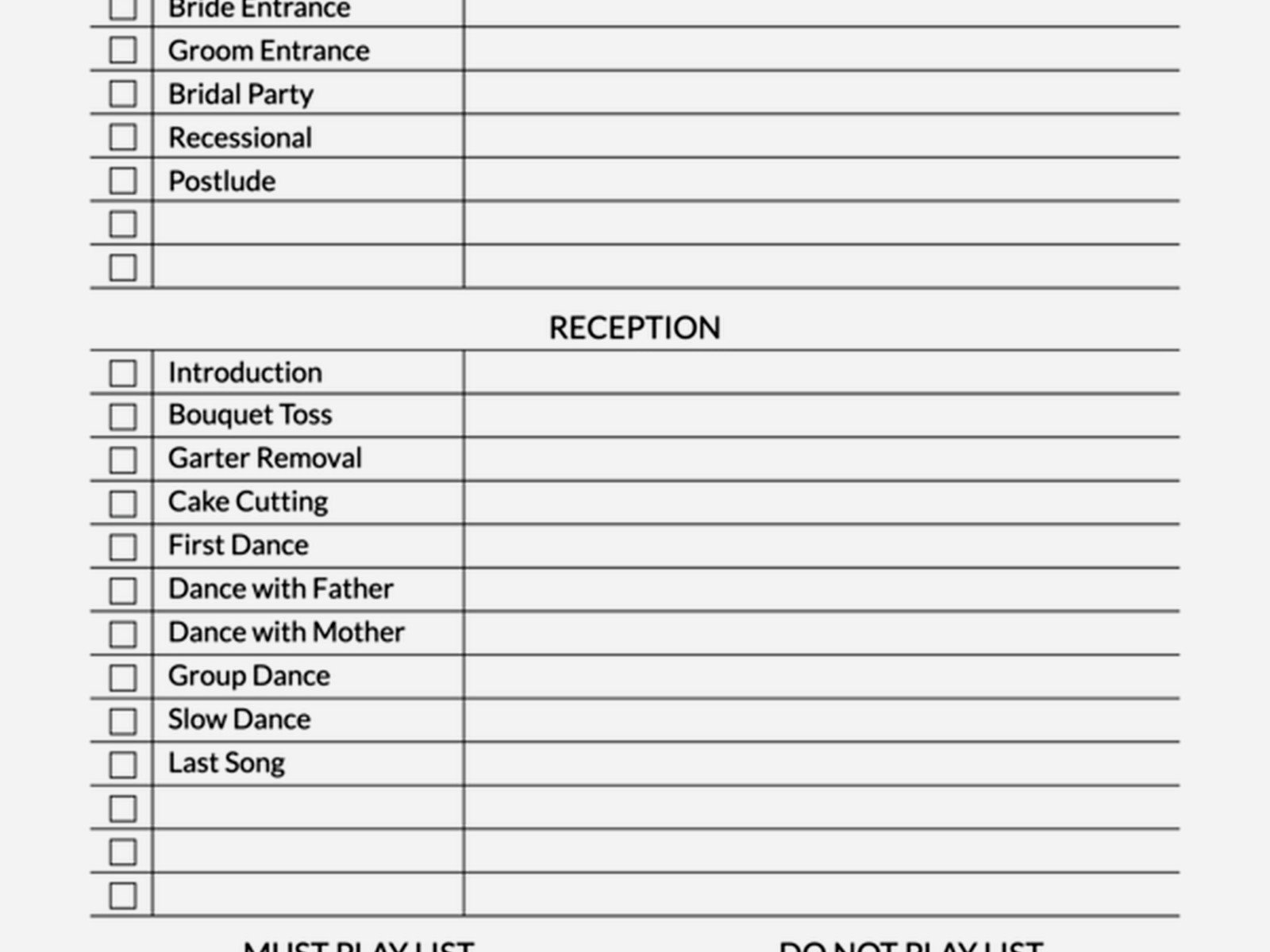 Wedding Music List Template: Free Download Files