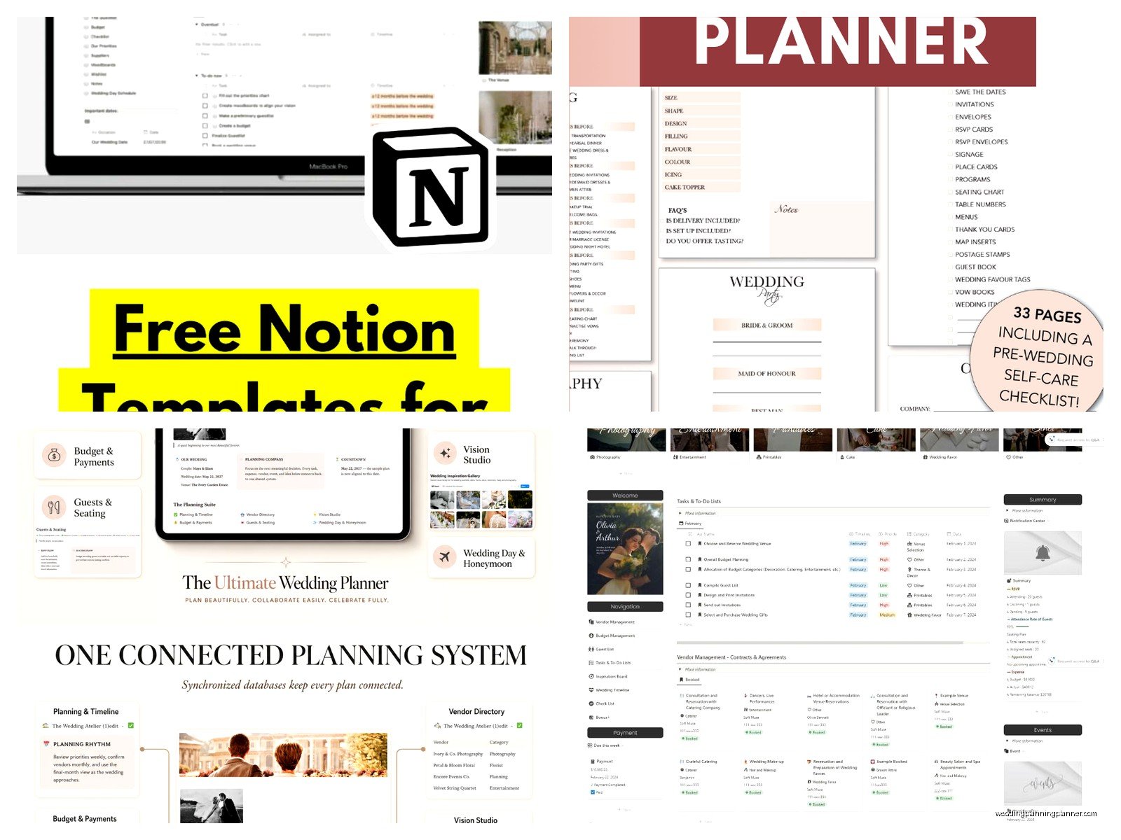 Wedding Planning Notion Template: Free Download Files