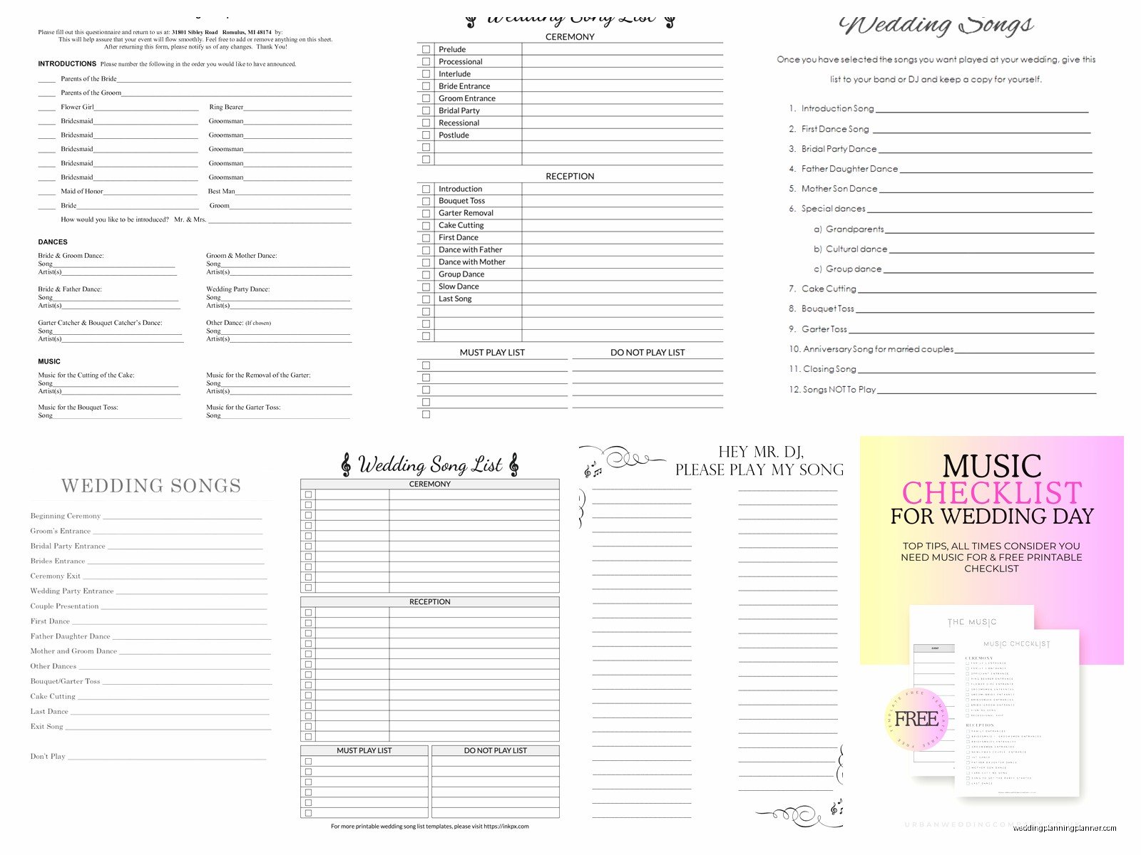 Wedding Playlist Template: Free Download Files