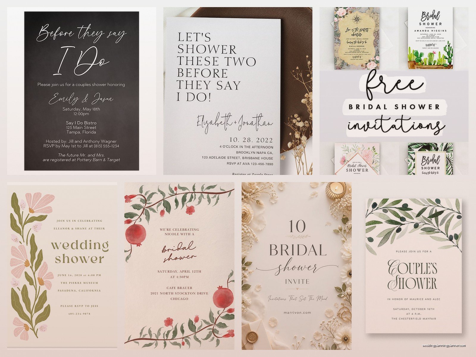 Wedding Shower Invitations Online: Digital Design & Order
